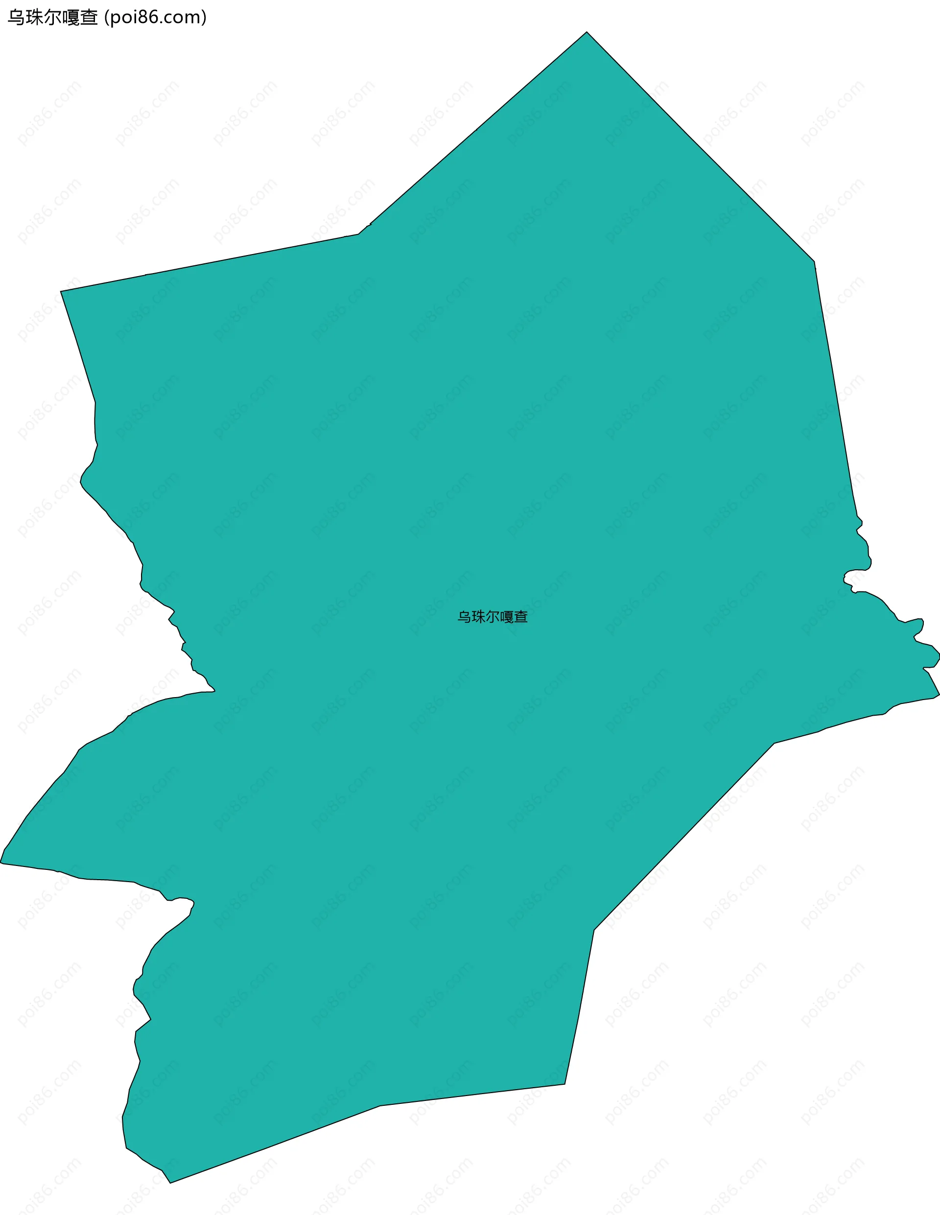 乌珠尔嘎查边界地图