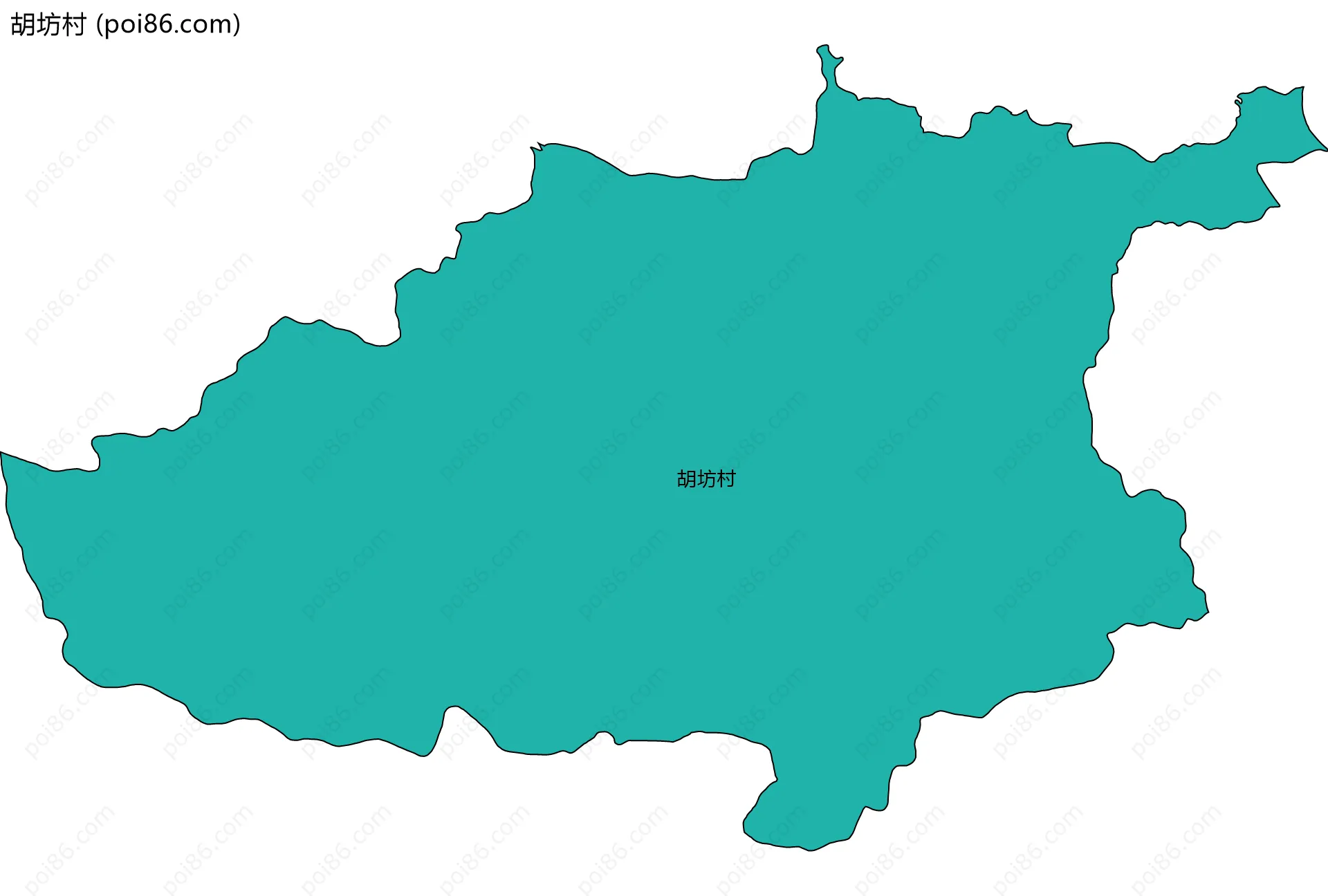 胡坊村边界地图