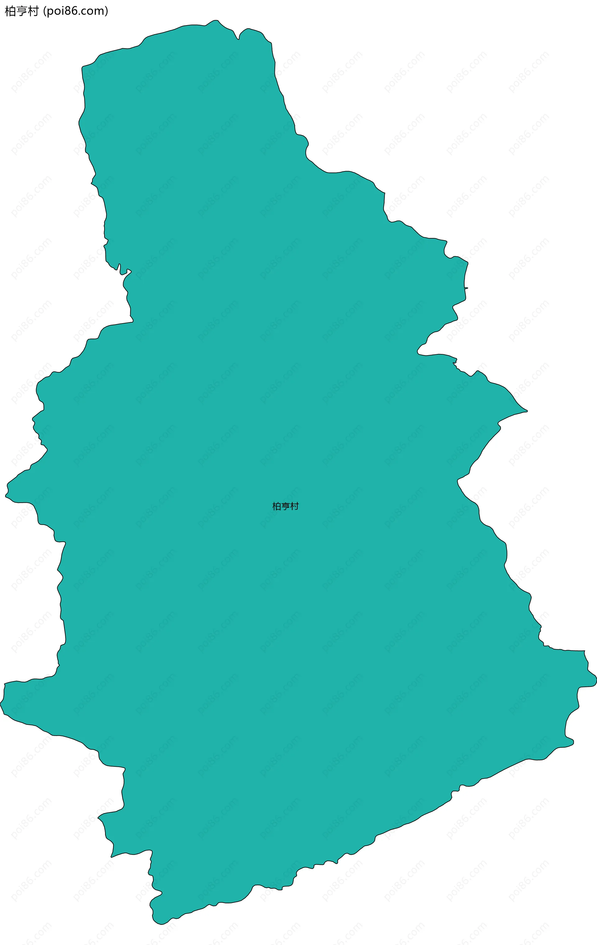 柏亨村边界地图