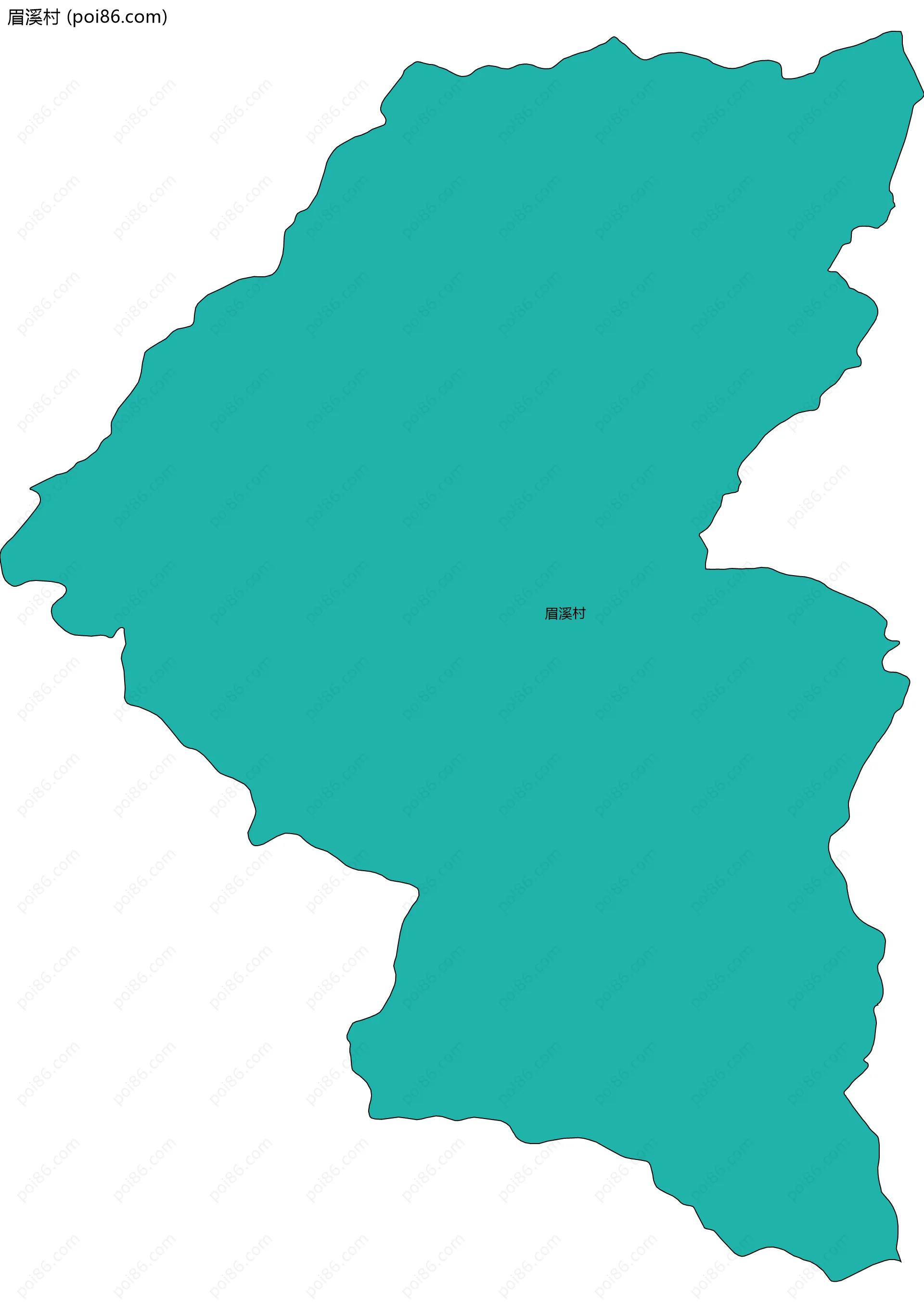 眉溪村边界地图