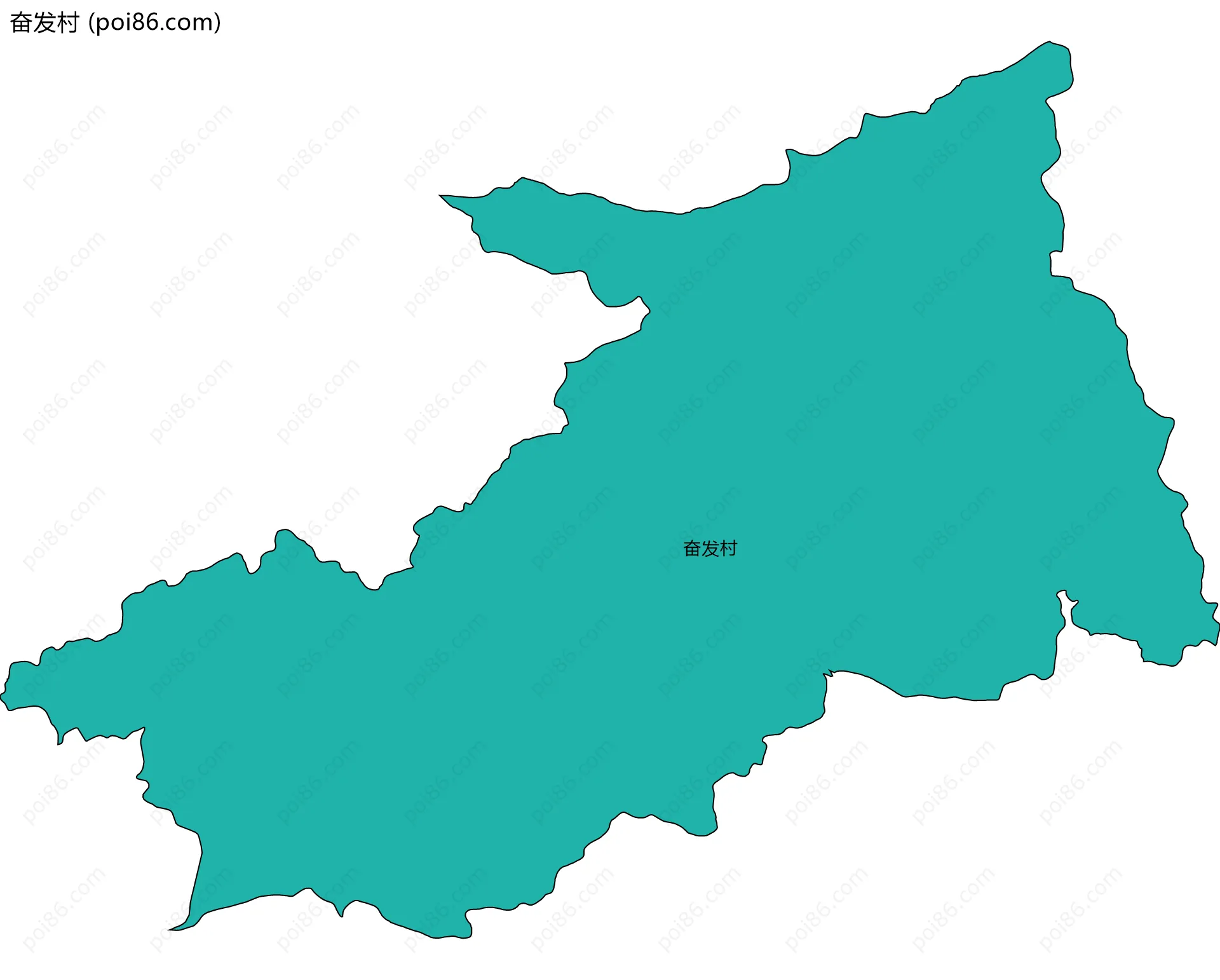 奋发村边界地图