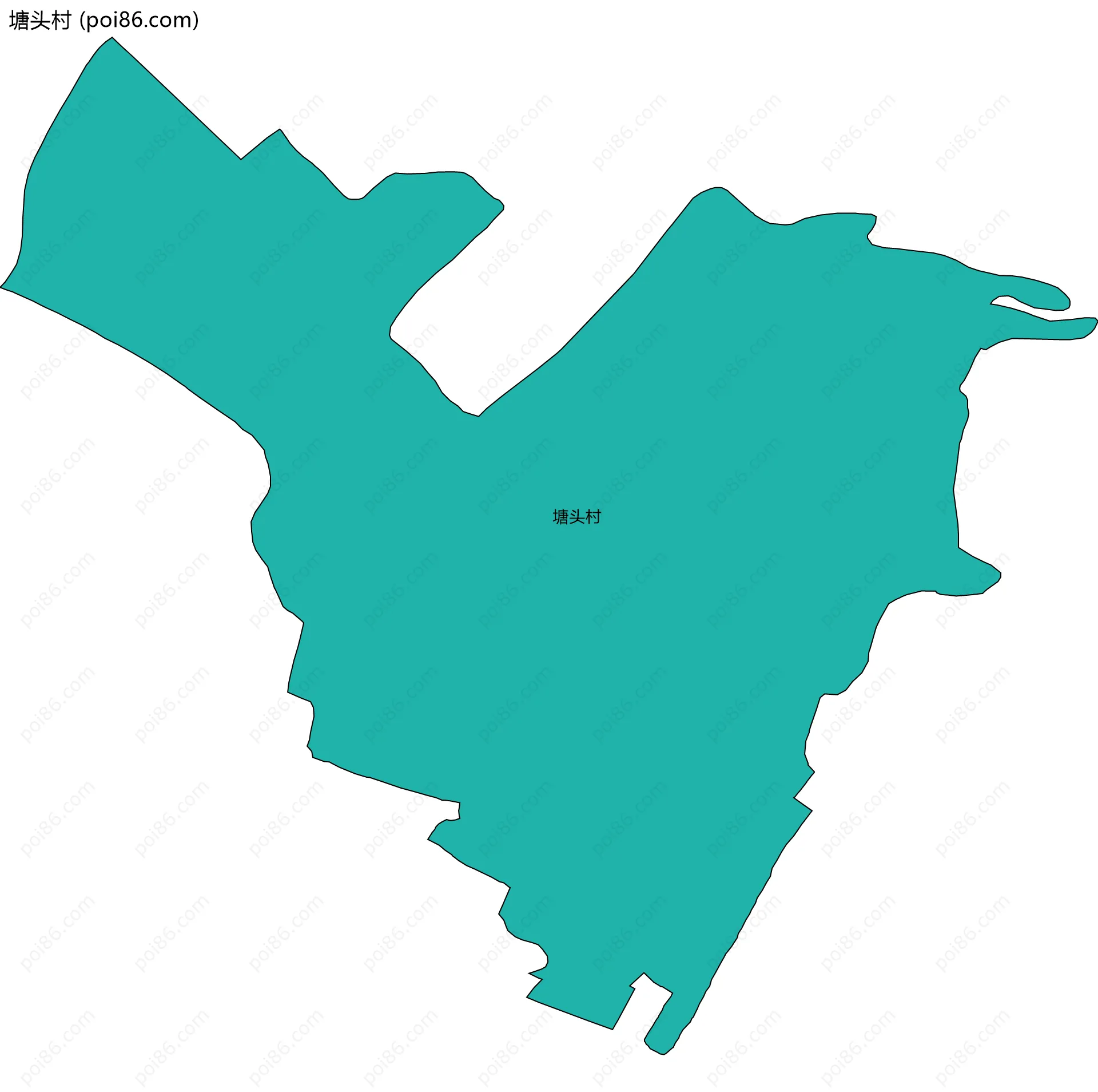 塘头村边界地图