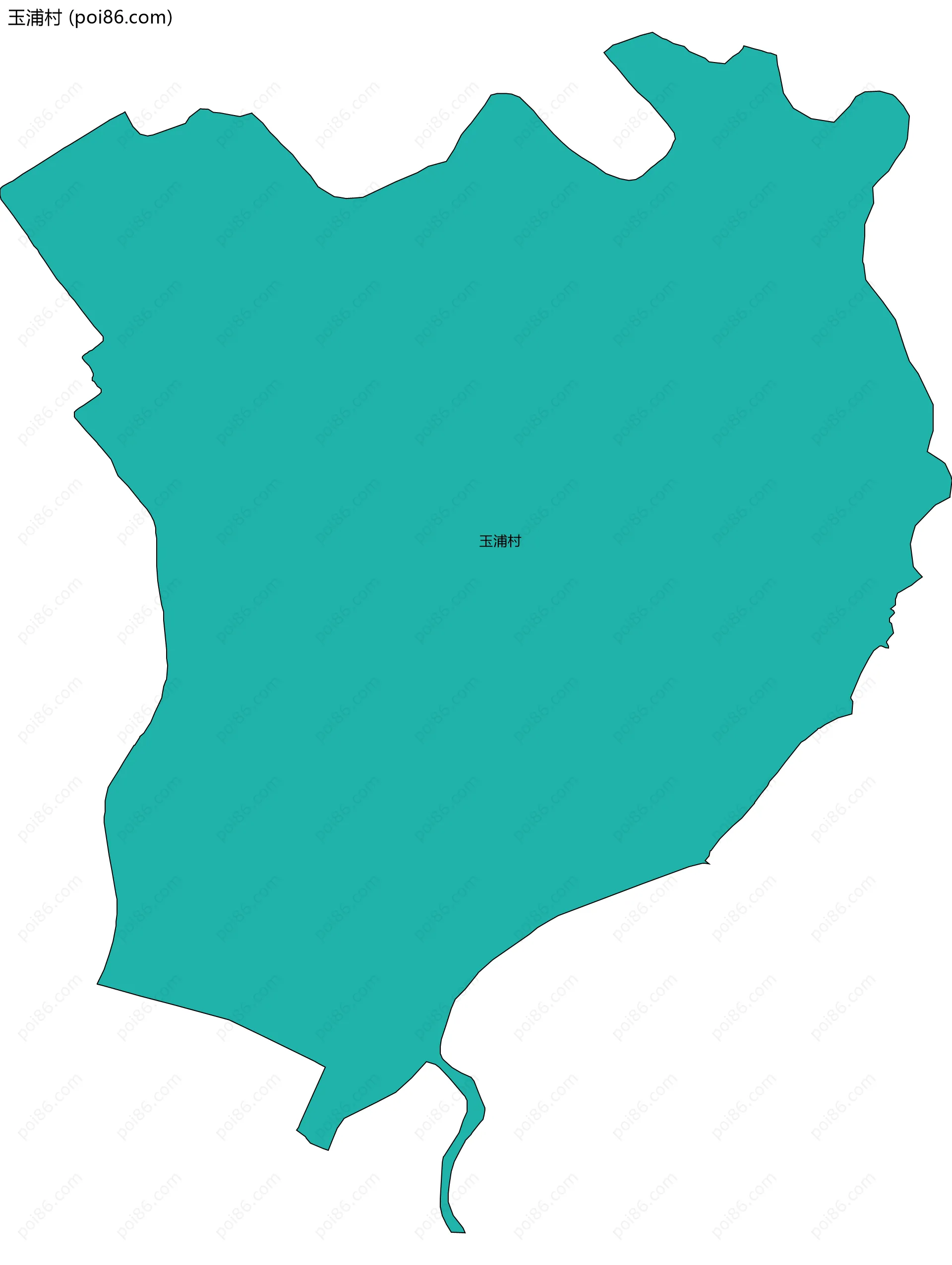 玉浦村边界地图