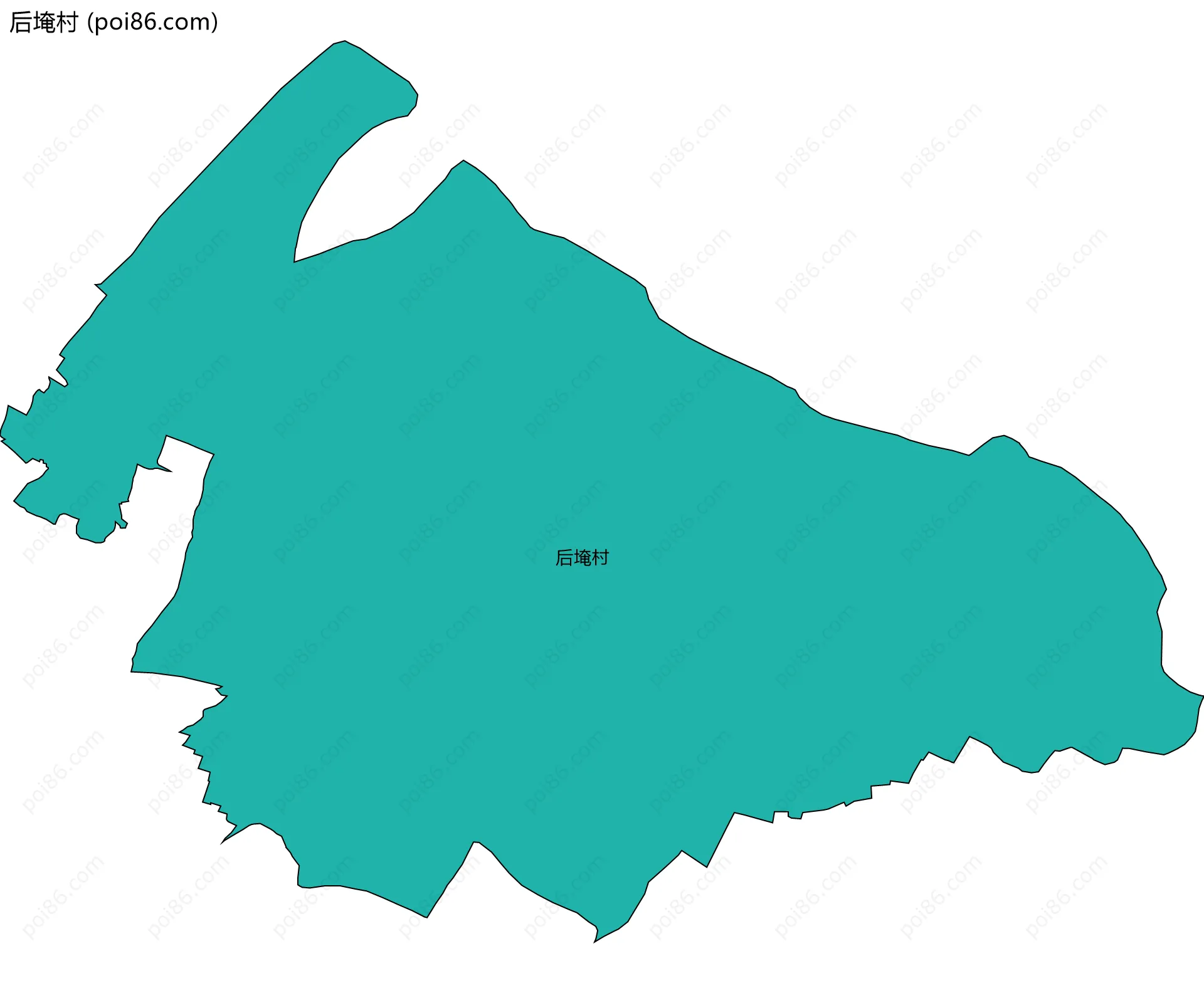 后埯村边界地图
