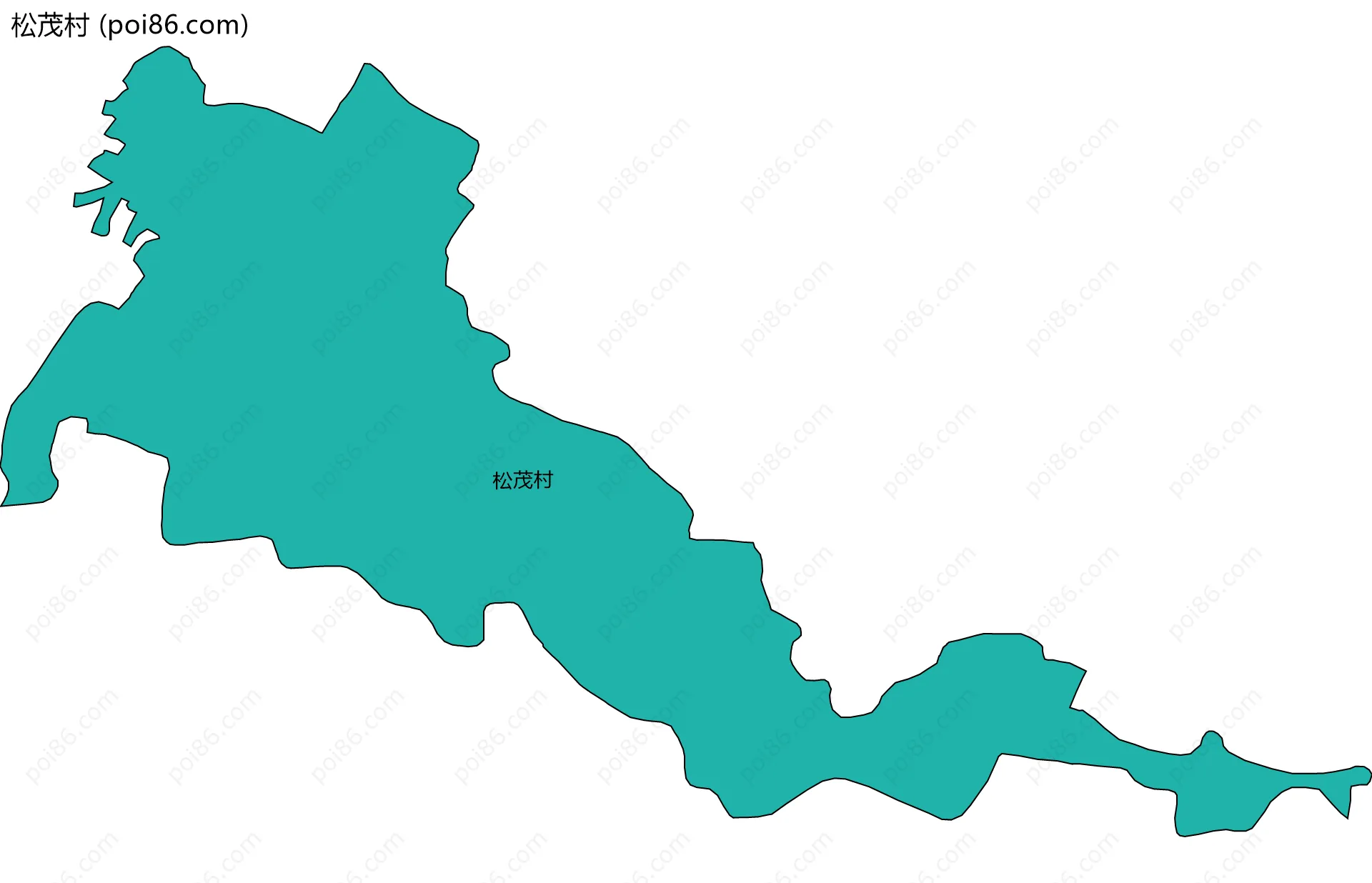 松茂村边界地图