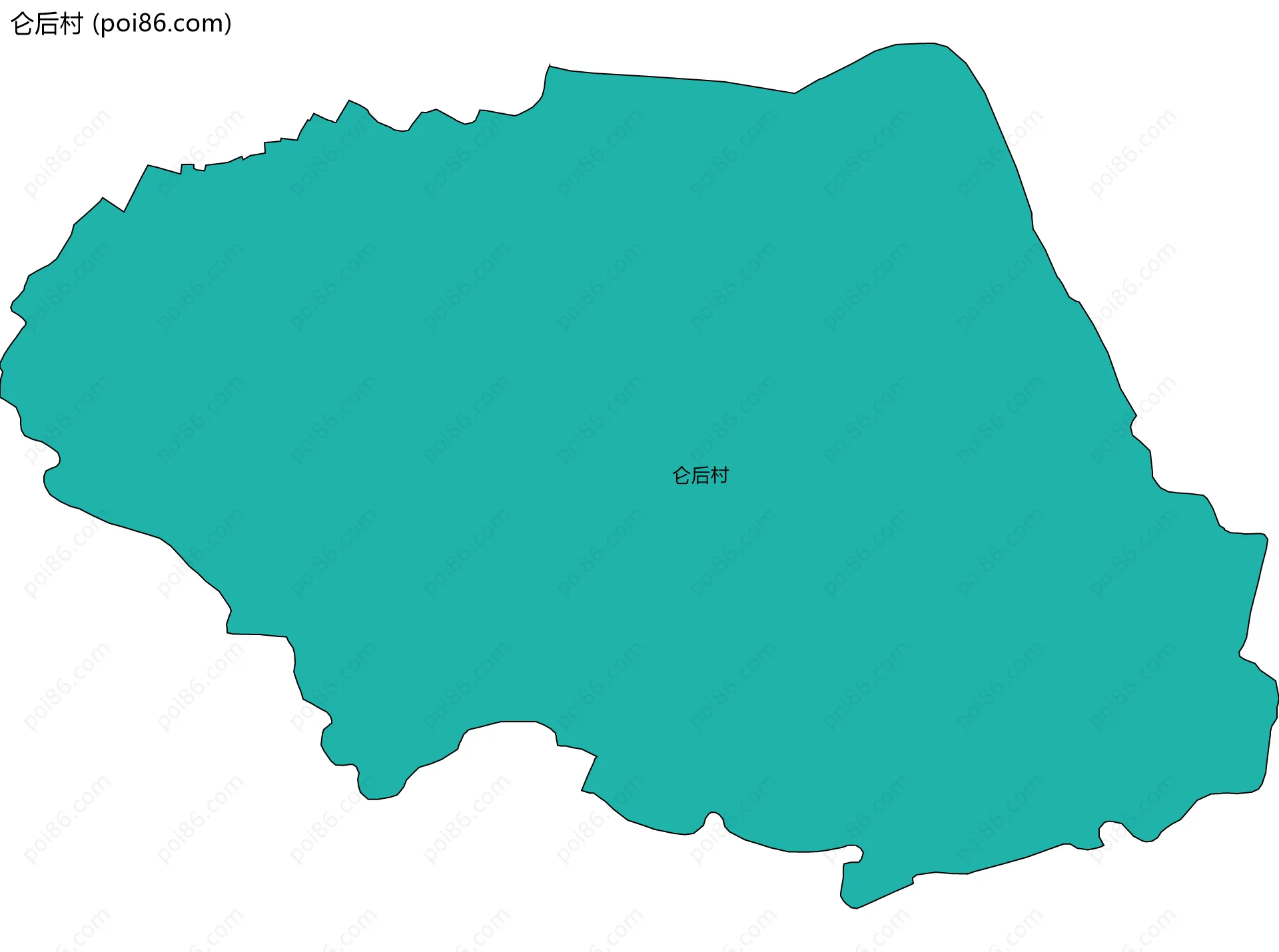 仑后村边界地图