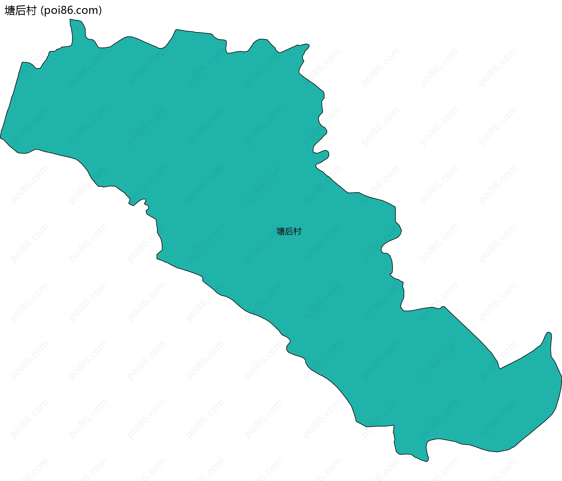塘后村边界地图