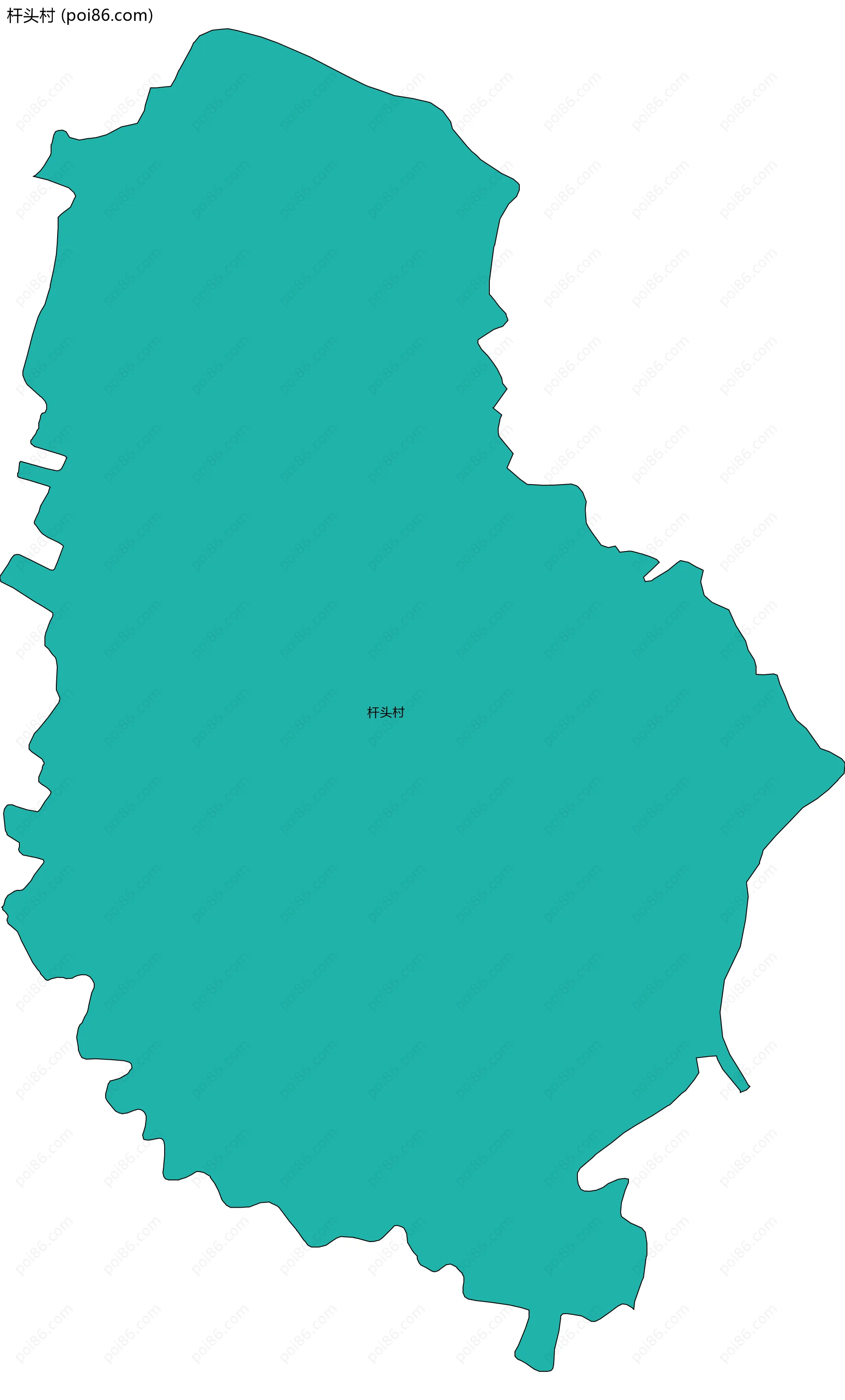 杆头村边界地图