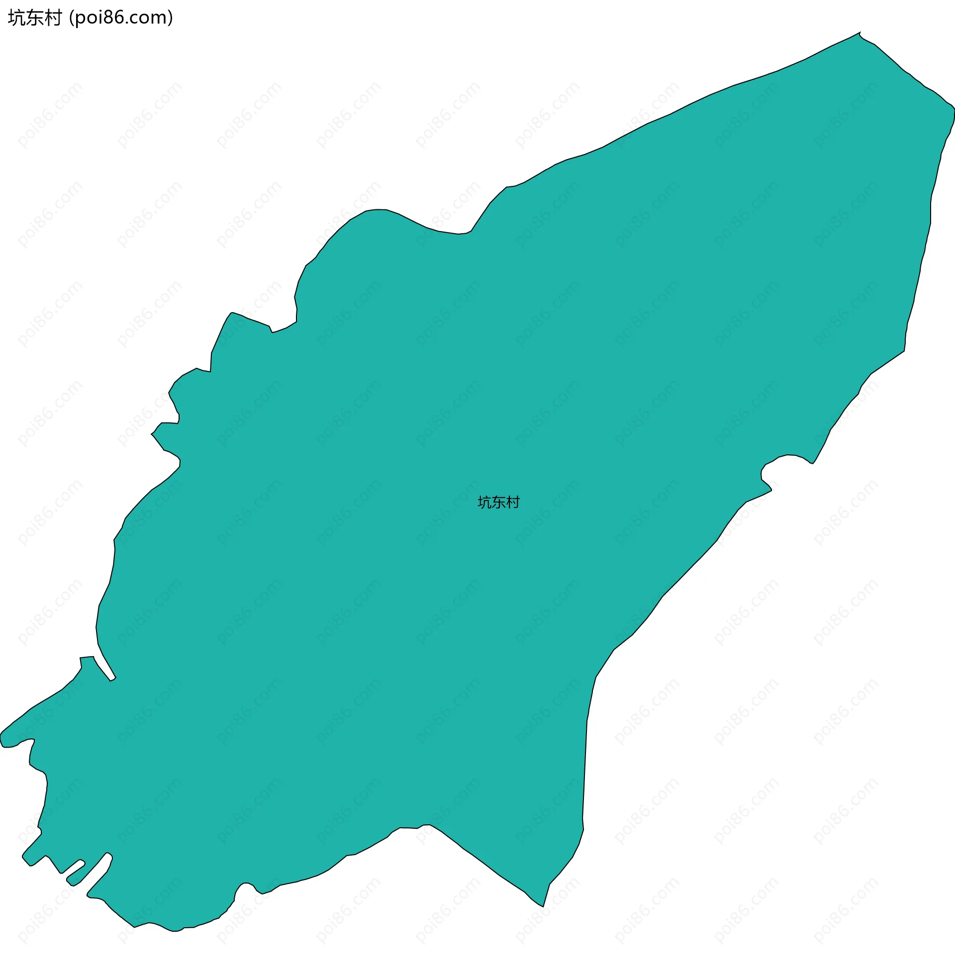 坑东村边界地图