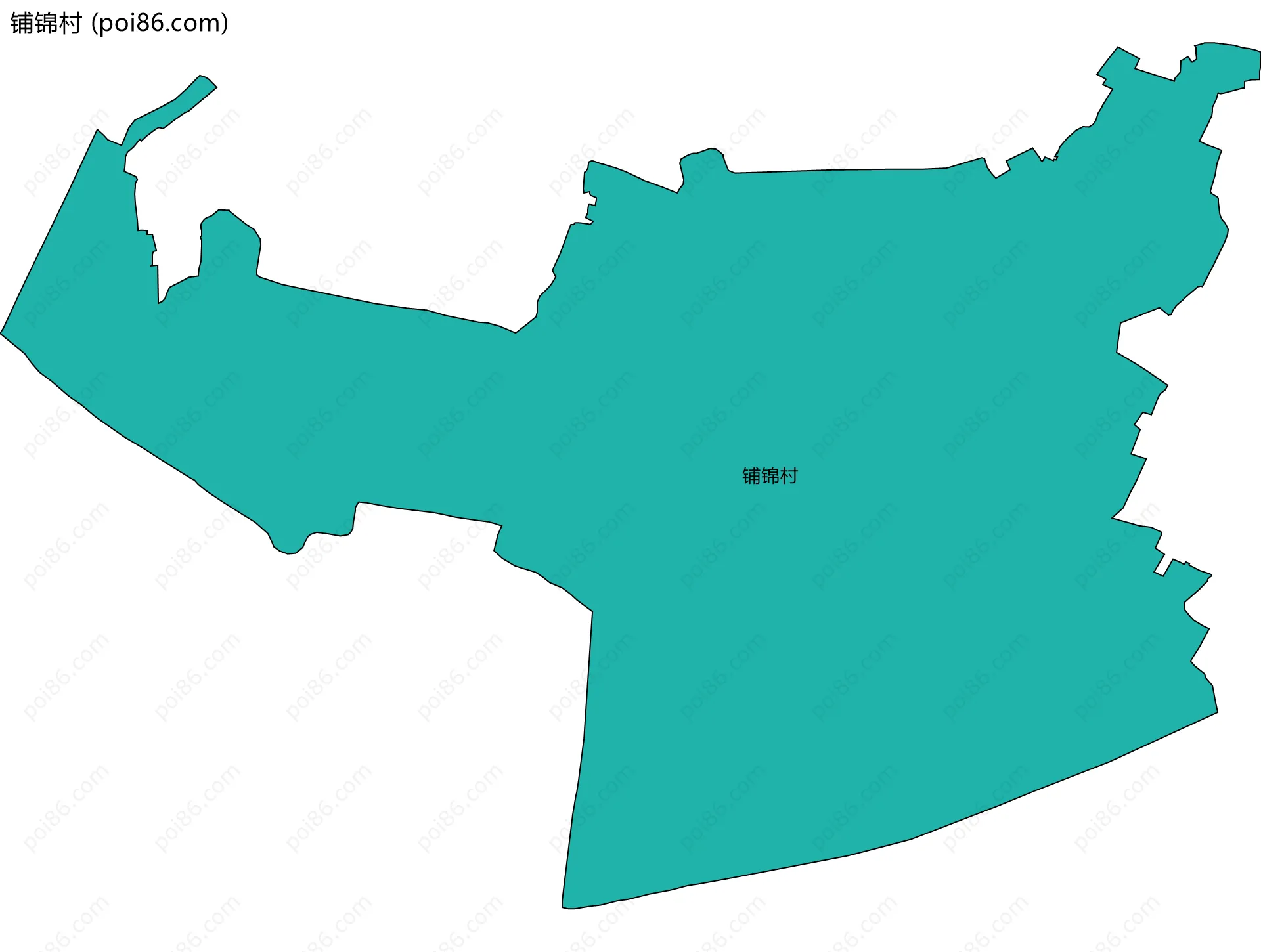 铺锦村边界地图
