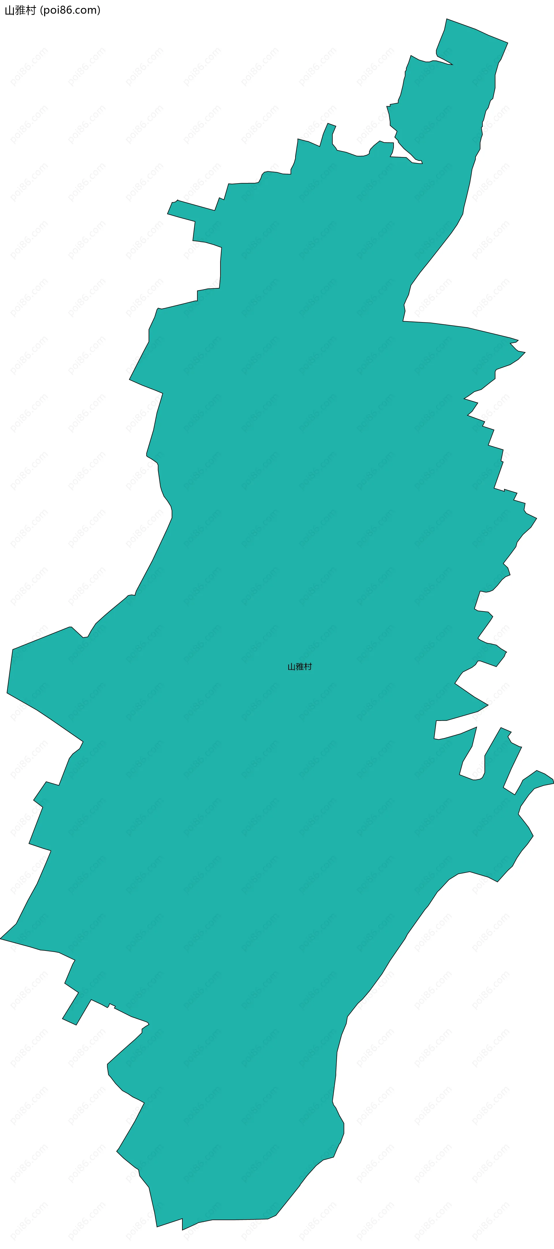 山雅村边界地图