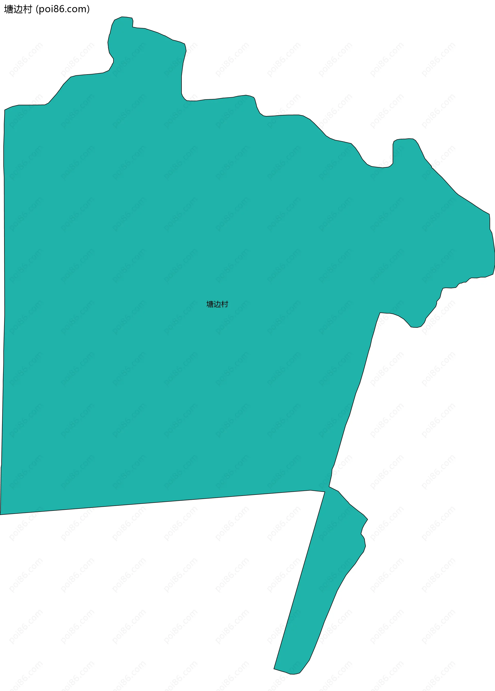 塘边村边界地图