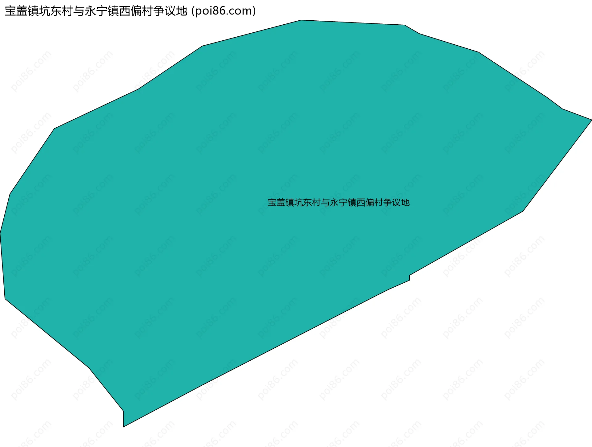 宝盖镇坑东村与永宁镇西偏村争议地边界地图