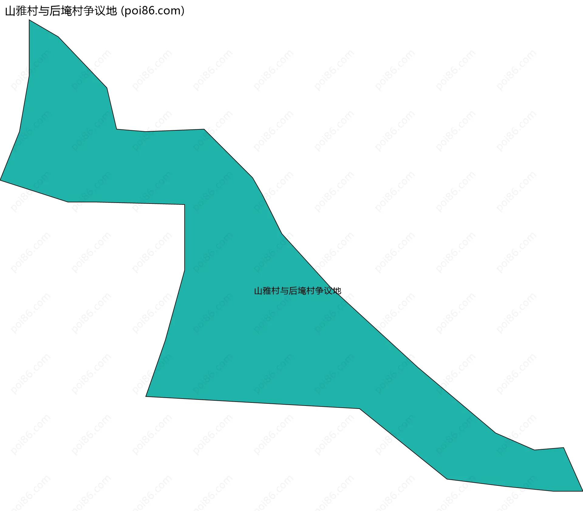 山雅村与后埯村争议地边界地图