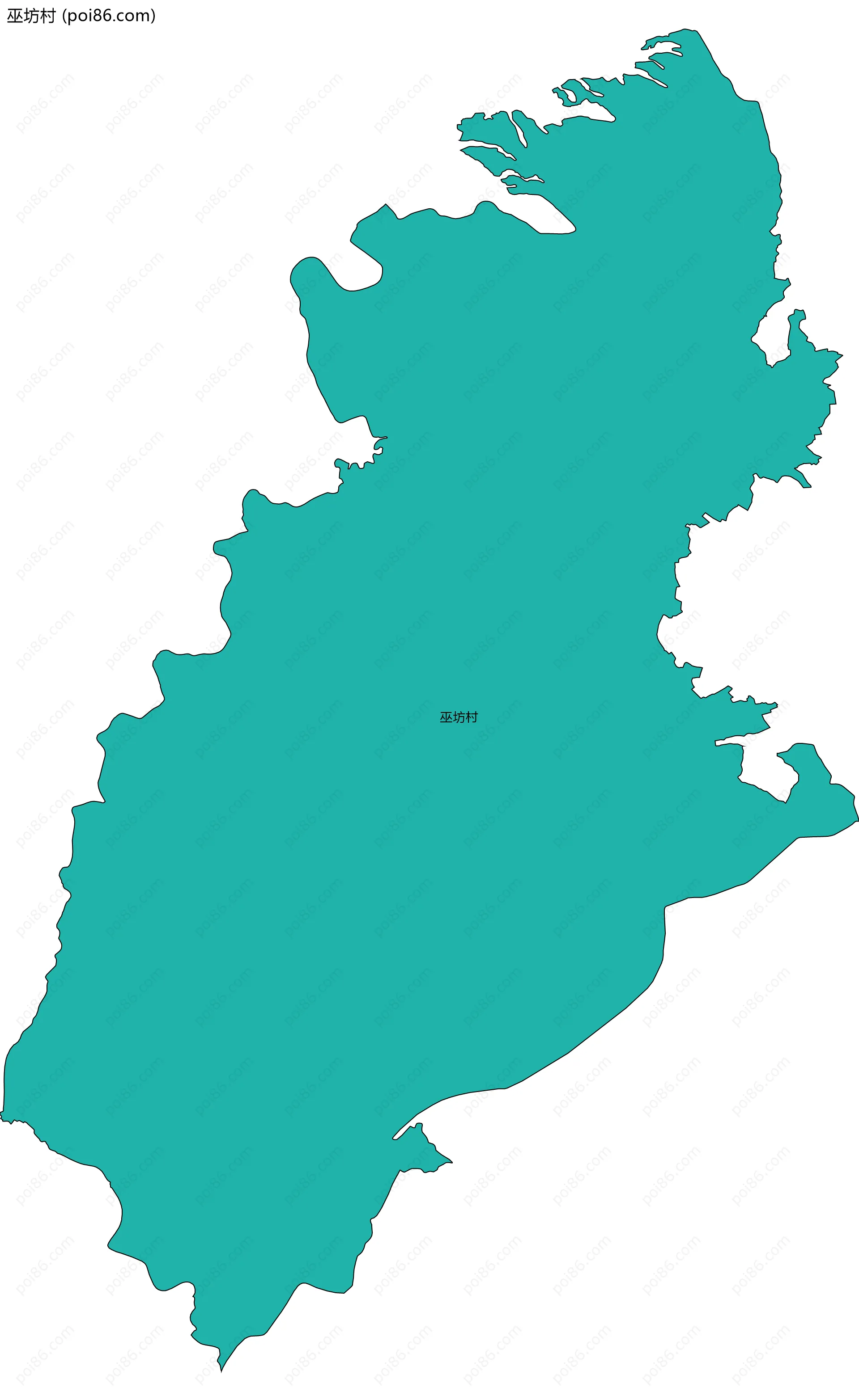 巫坊村边界地图