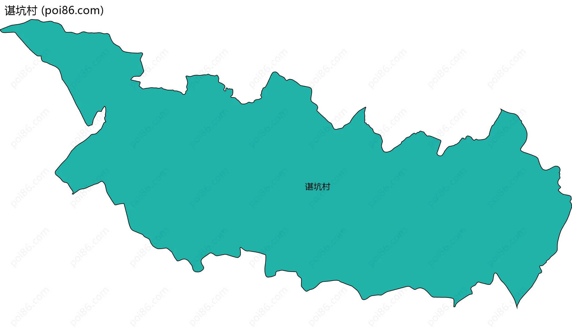 谌坑村边界地图