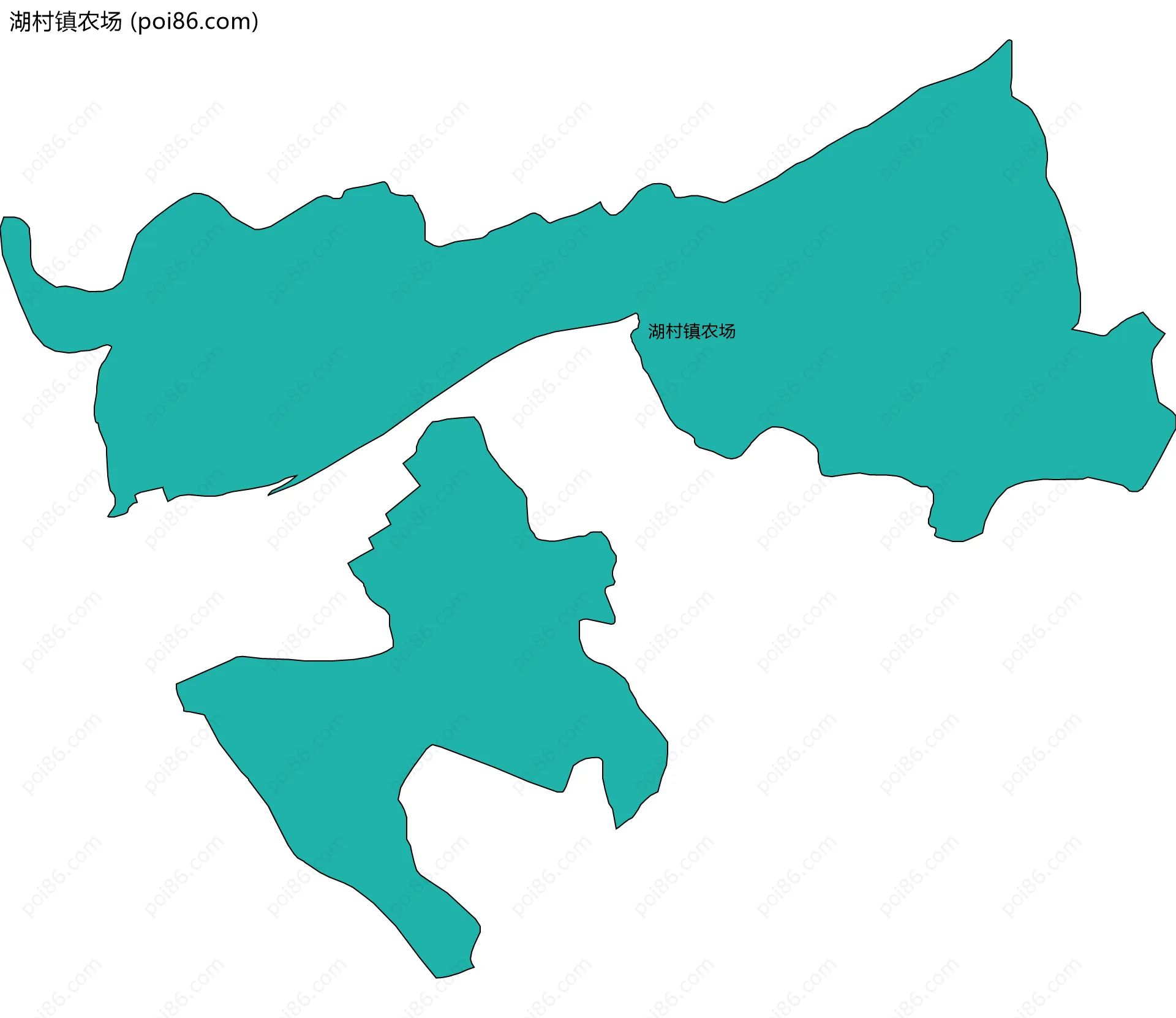 湖村镇农场边界地图