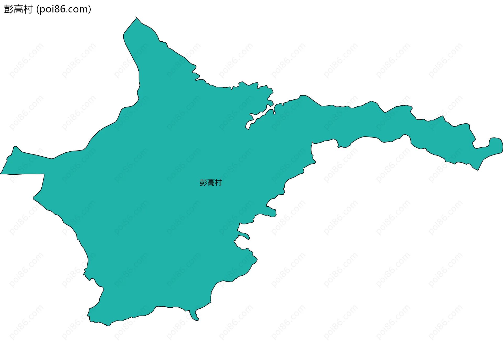 彭高村边界地图