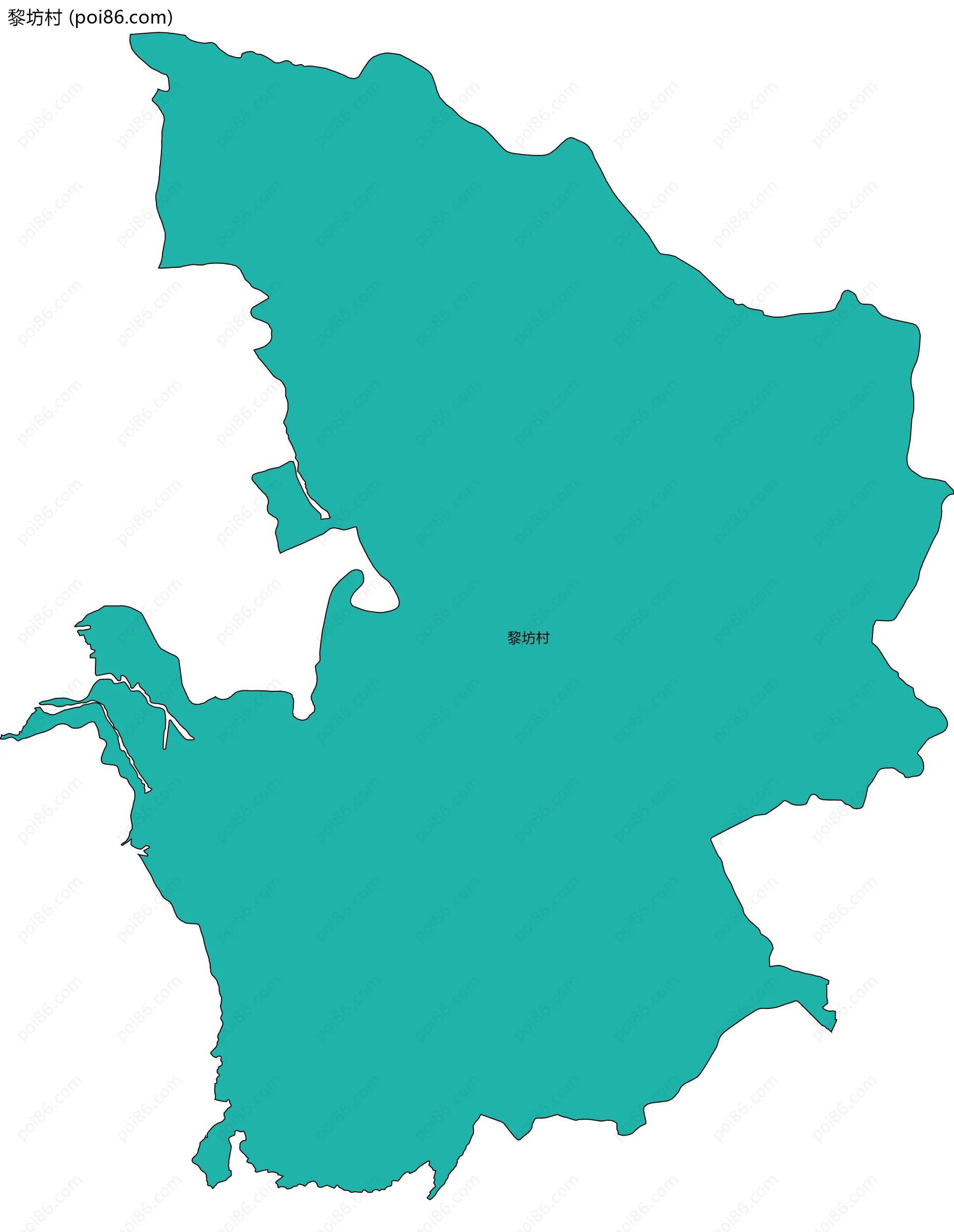 黎坊村边界地图