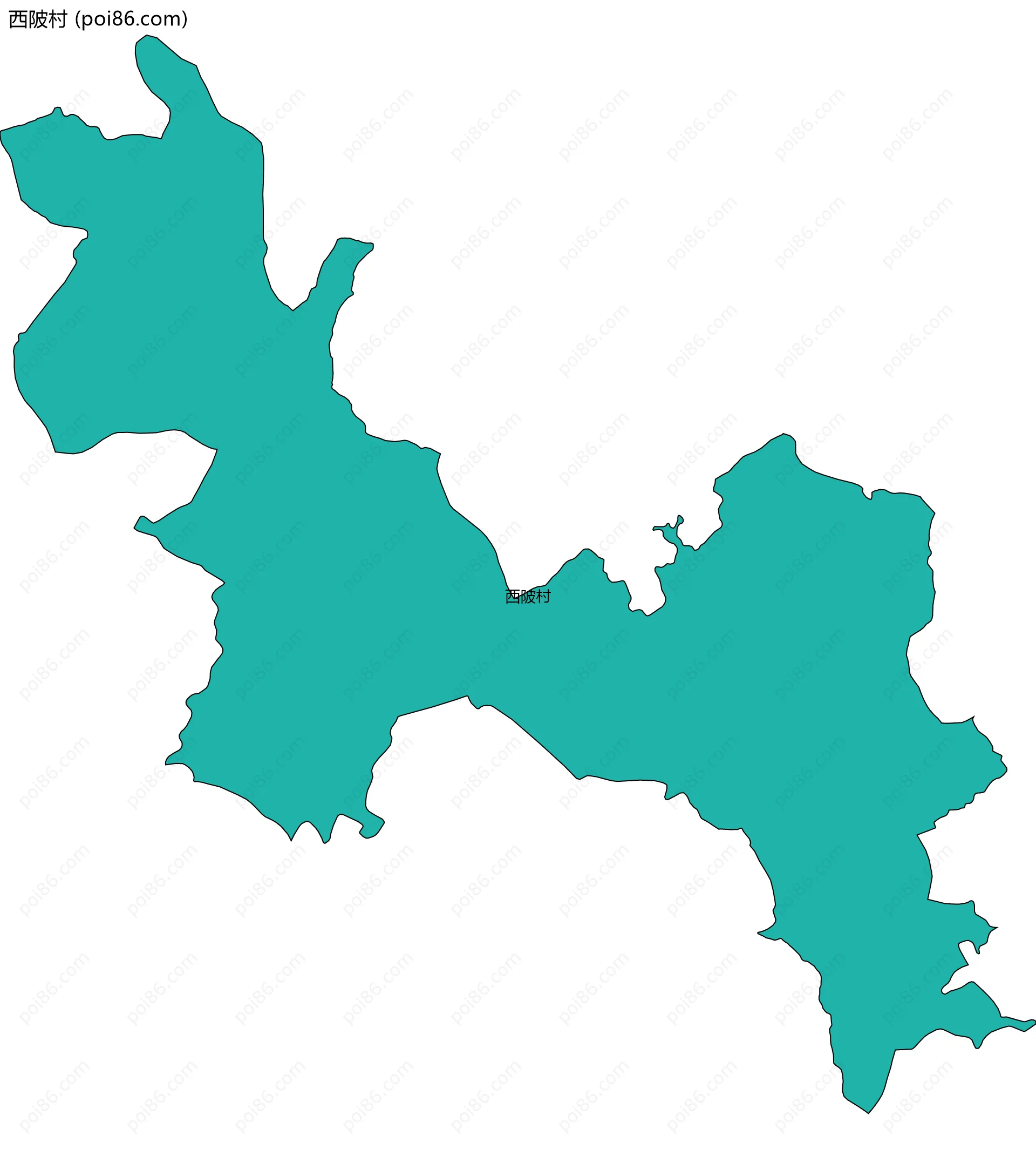 西陂村边界地图