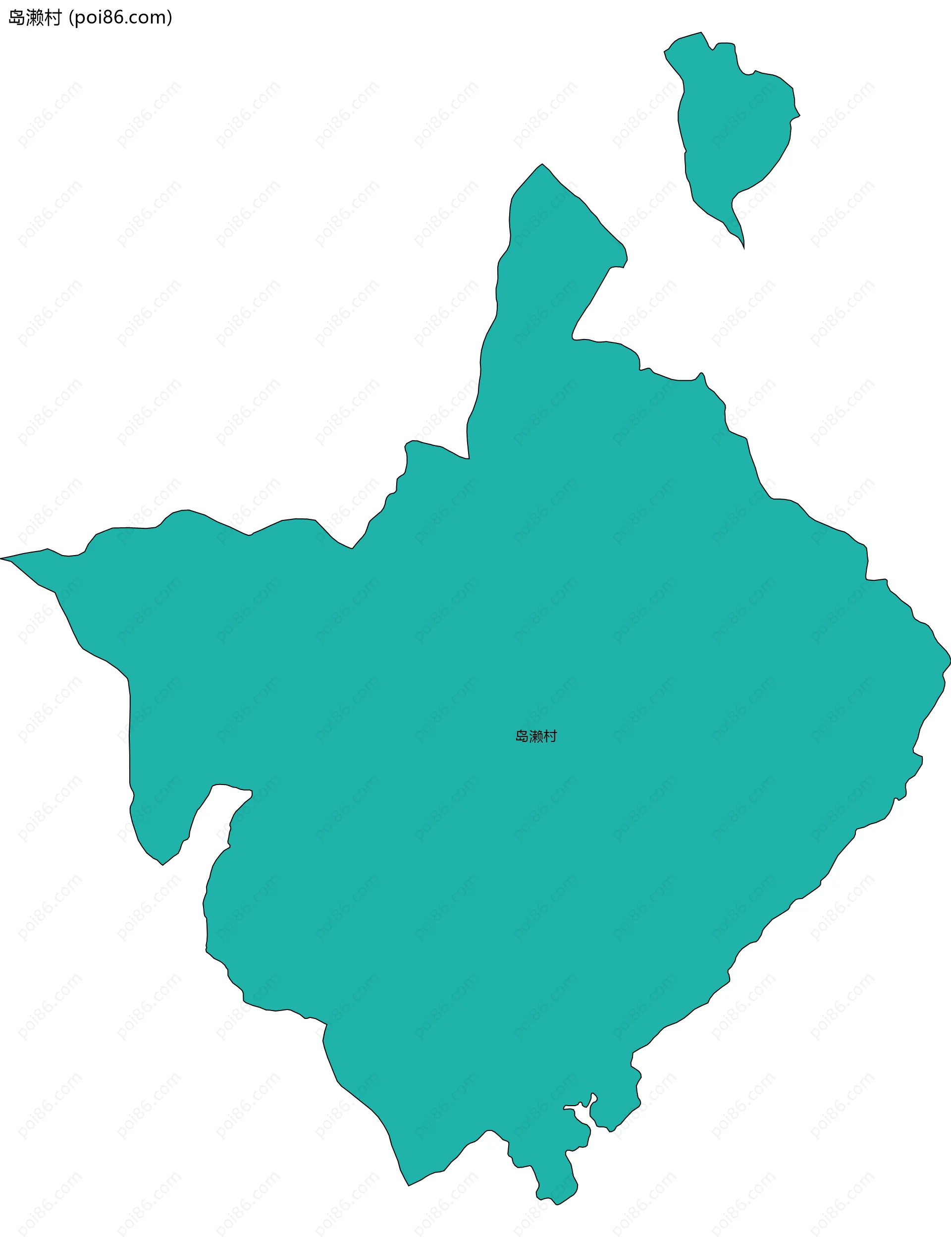 岛濑村边界地图