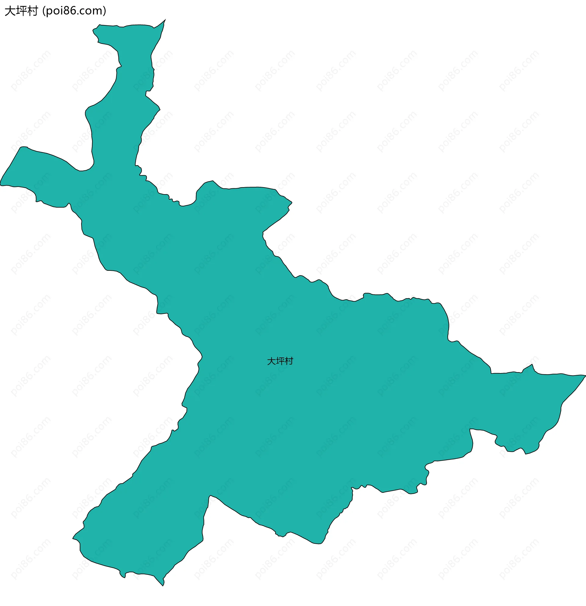 大坪村边界地图