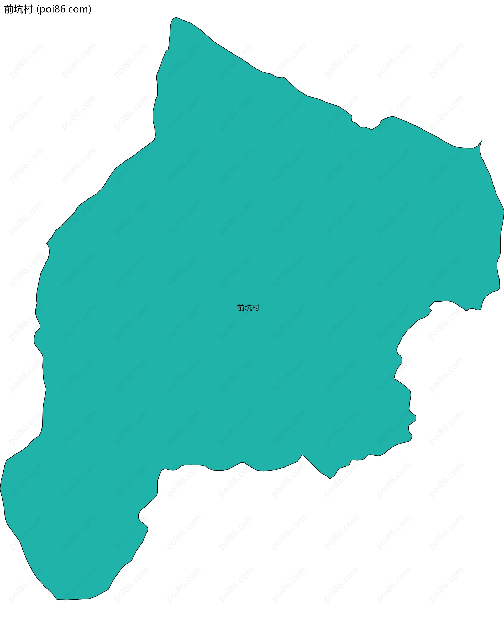 前坑村边界地图