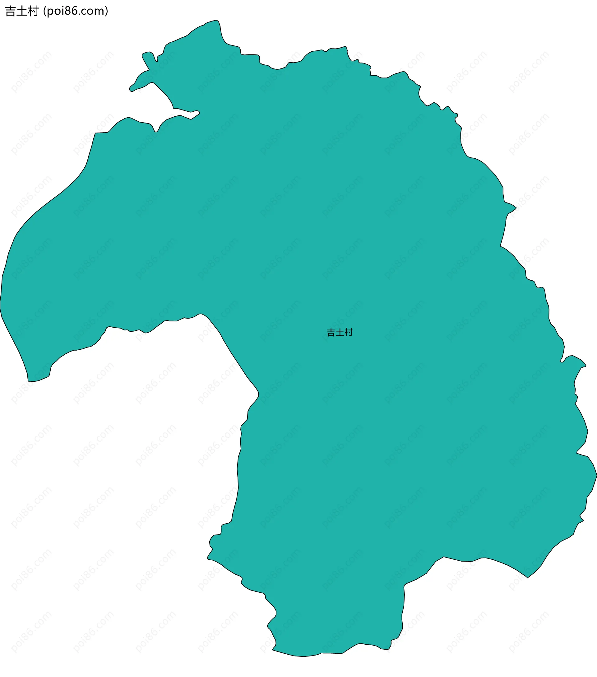 吉土村边界地图