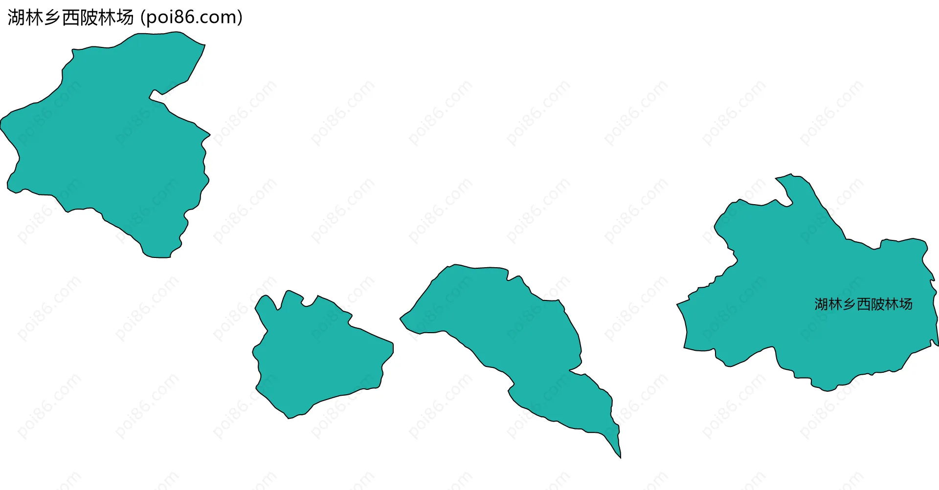 湖林乡西陂林场边界地图