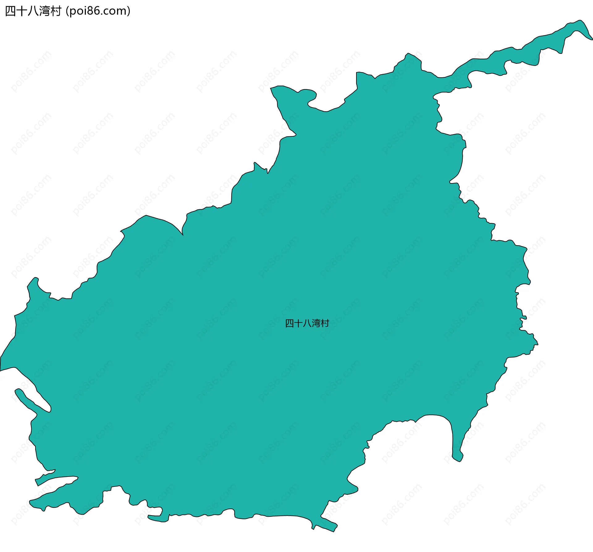 四十八湾村边界地图