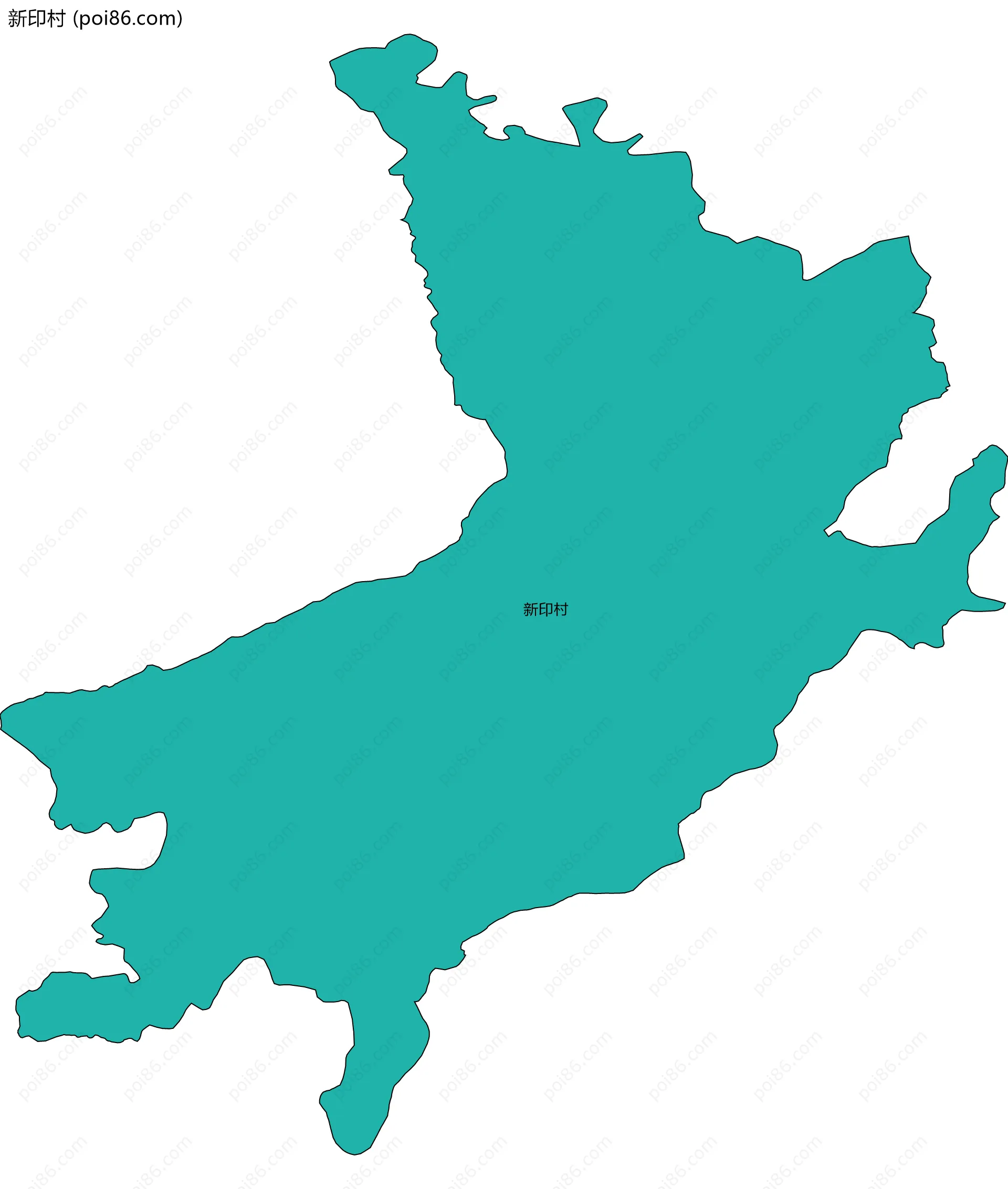 新印村边界地图