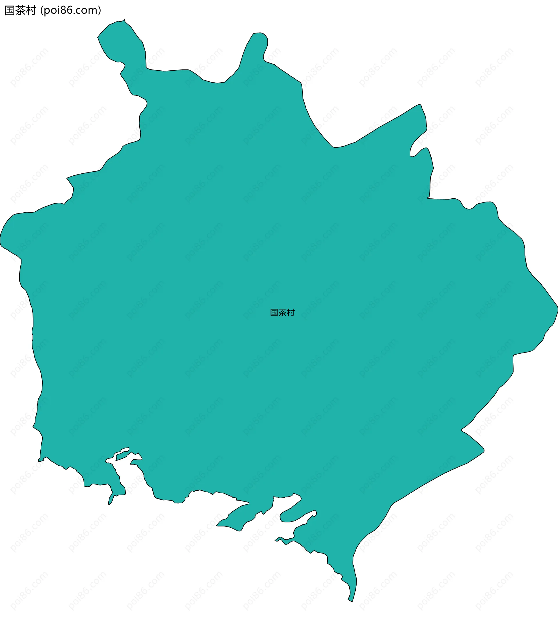 国茶村边界地图