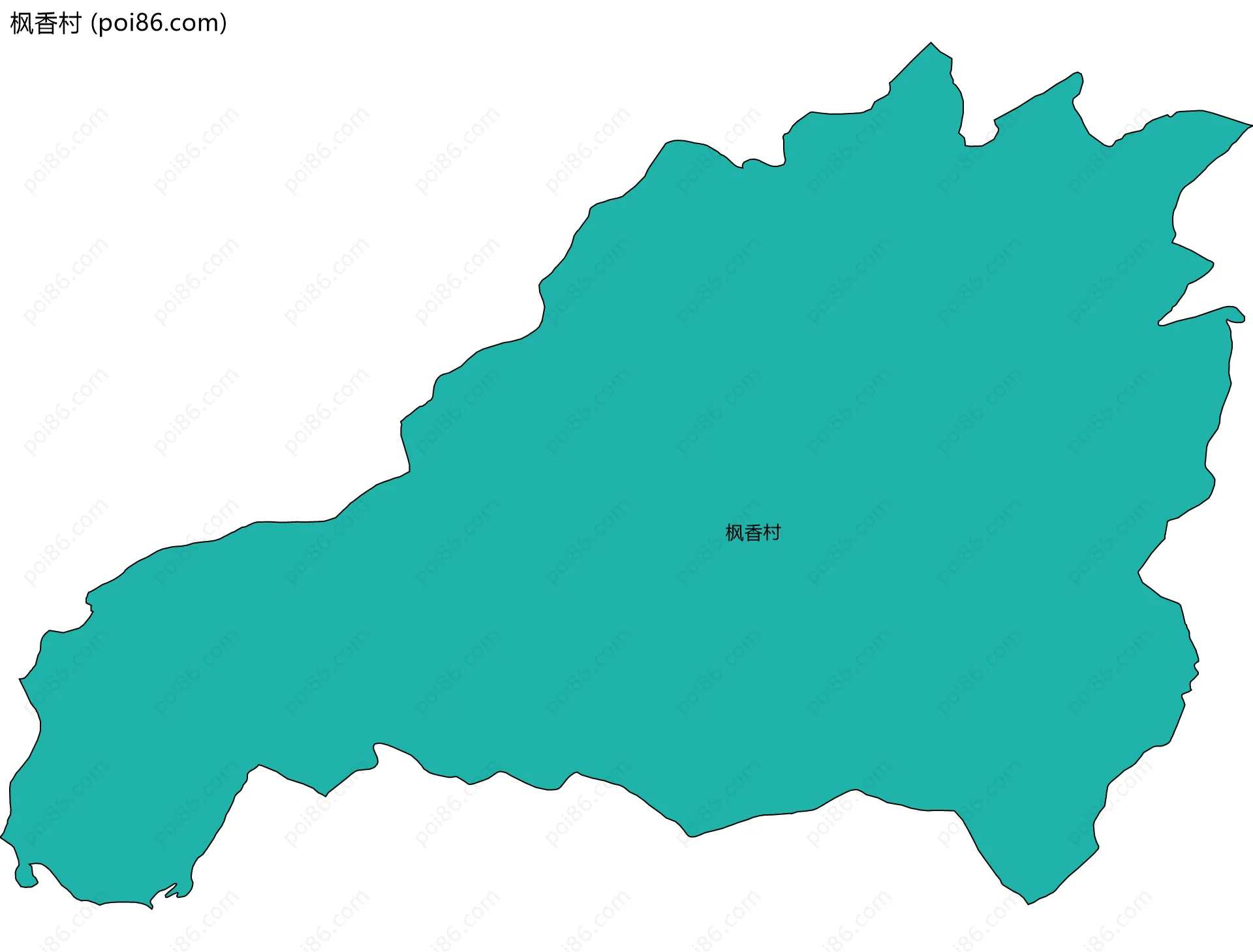 枫香村边界地图