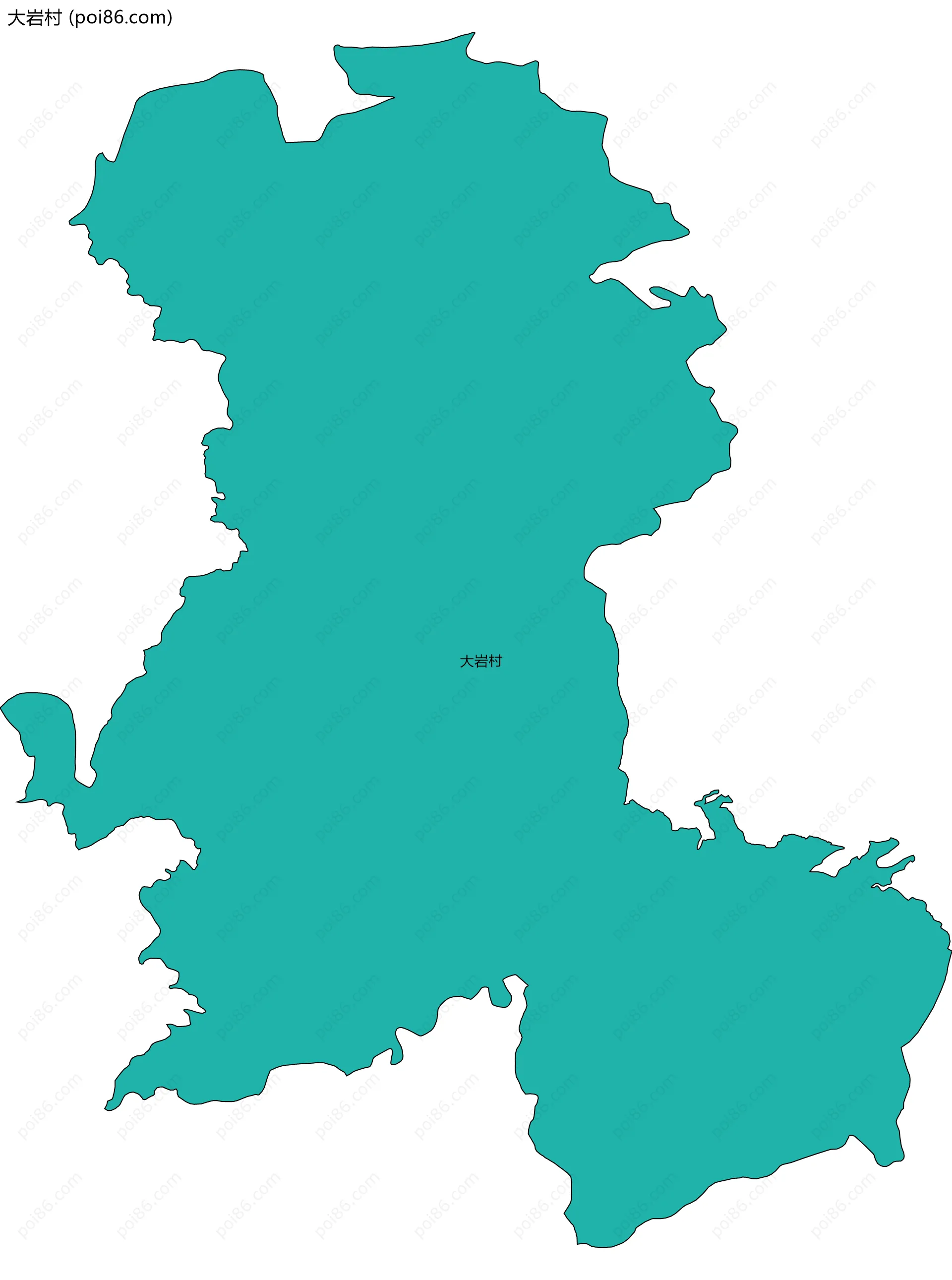 大岩村边界地图