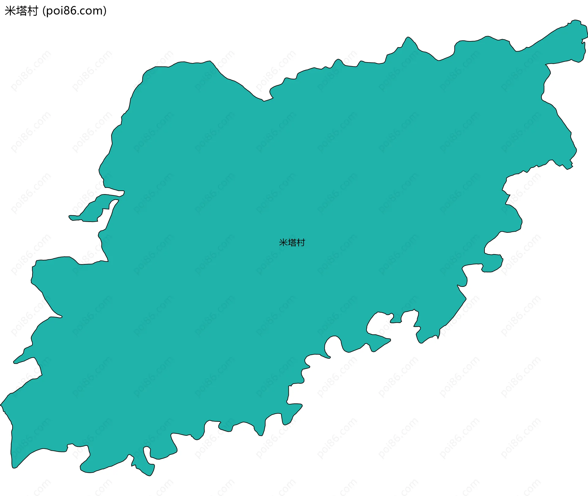 米塔村边界地图