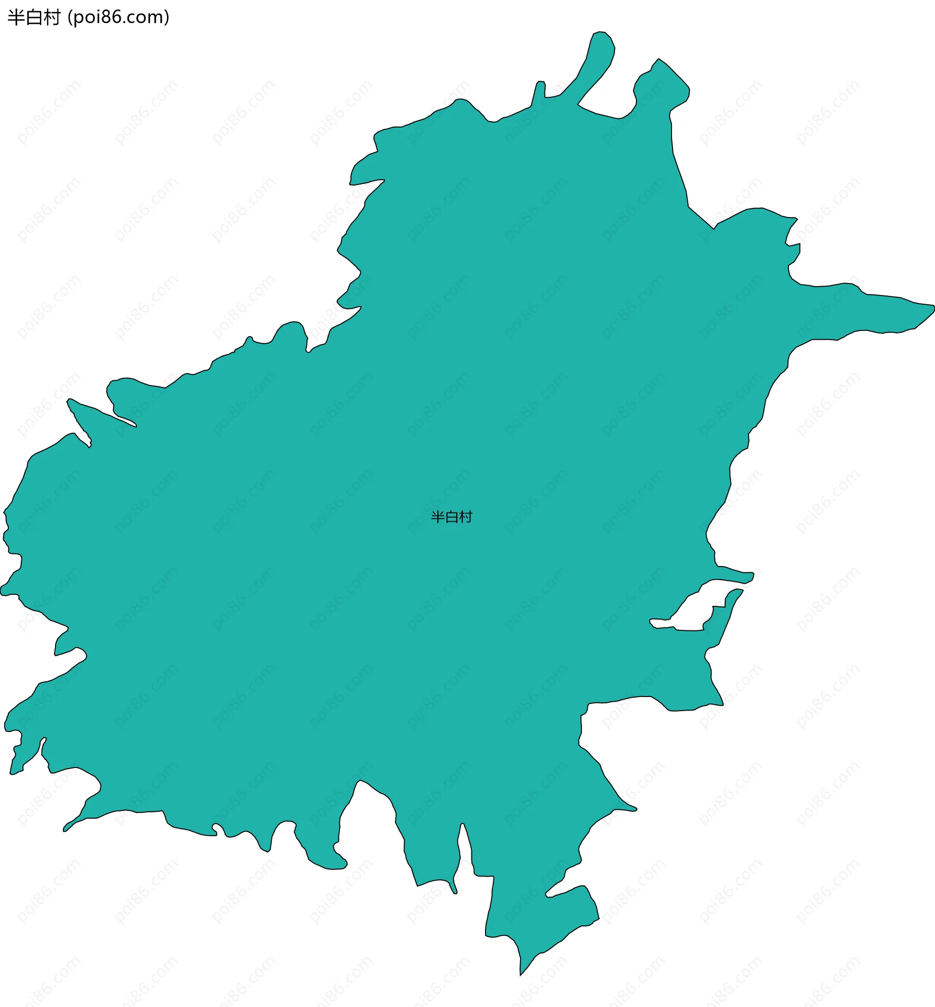 半白村边界地图