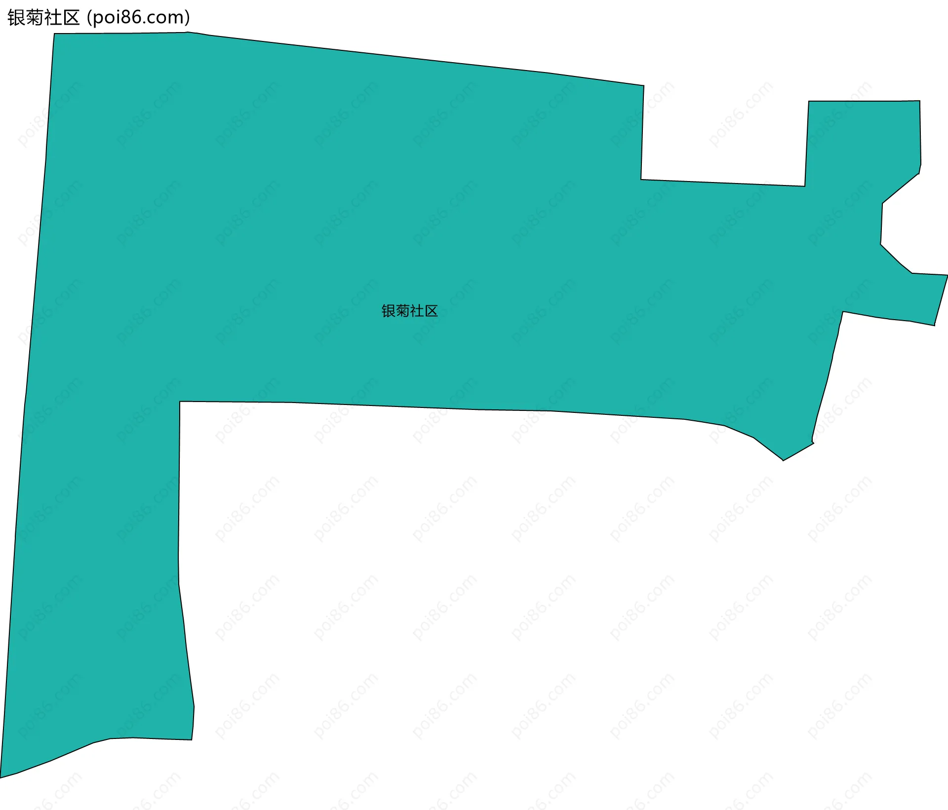 银菊社区边界地图