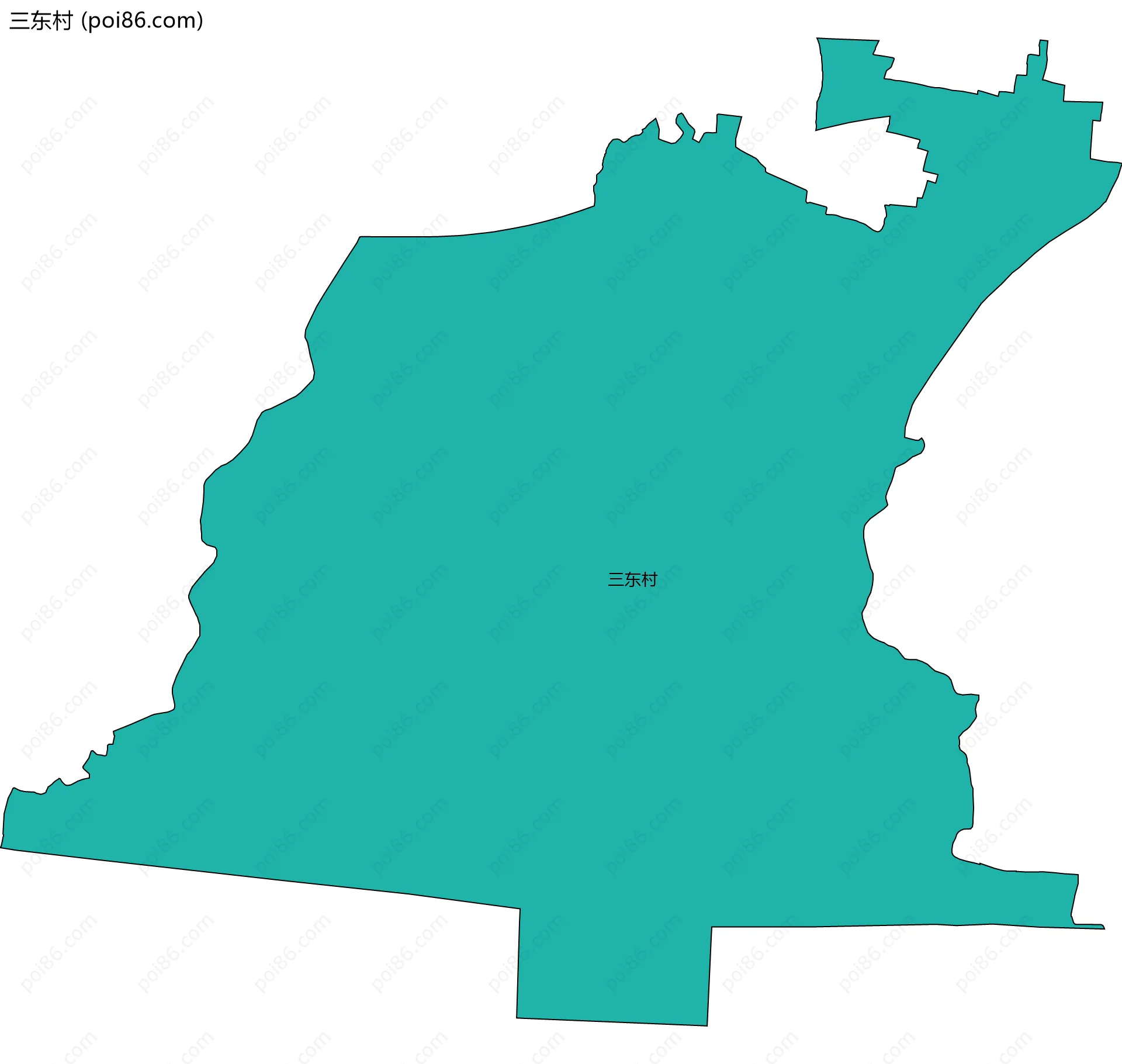 三东村边界地图