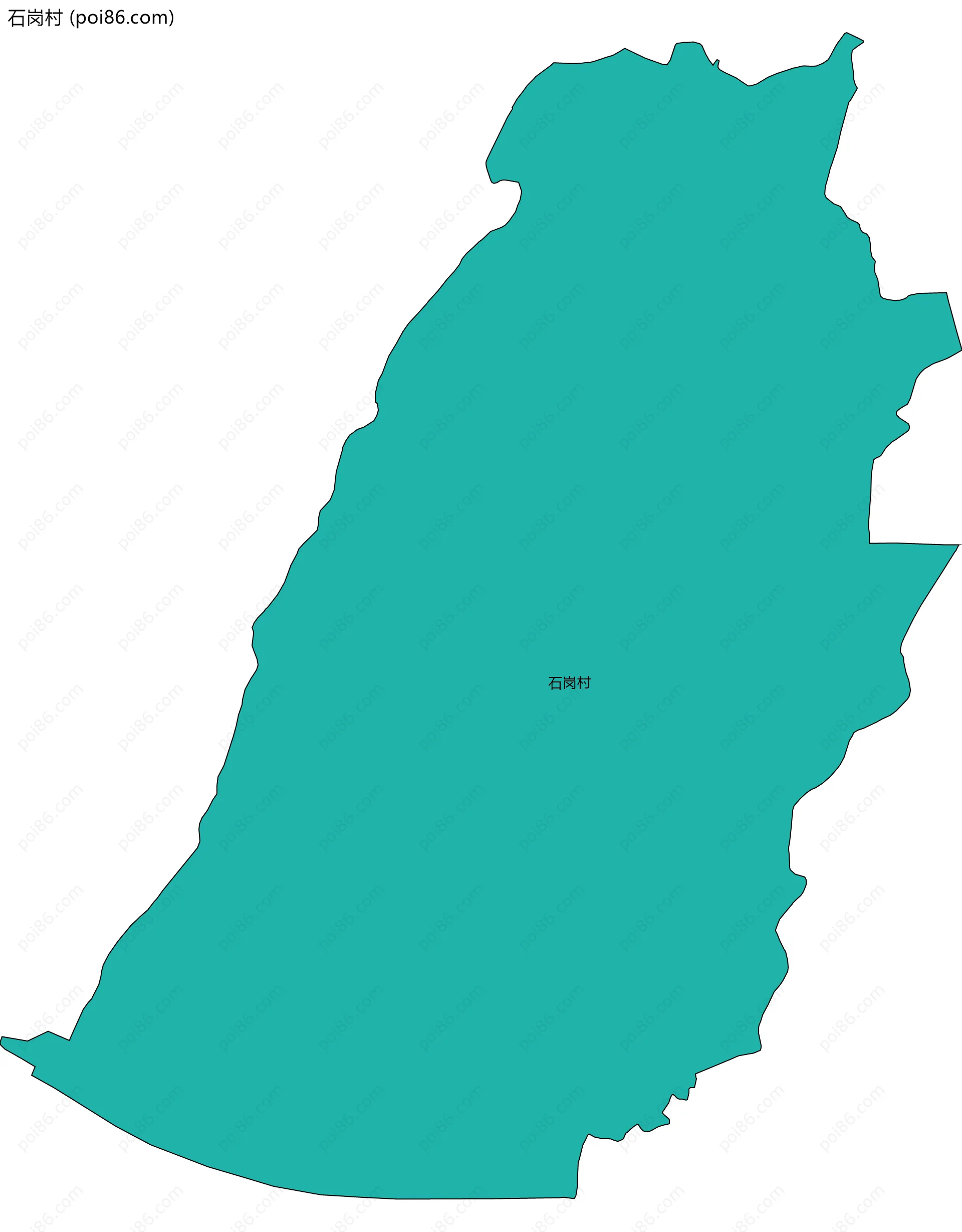 石岗村边界地图