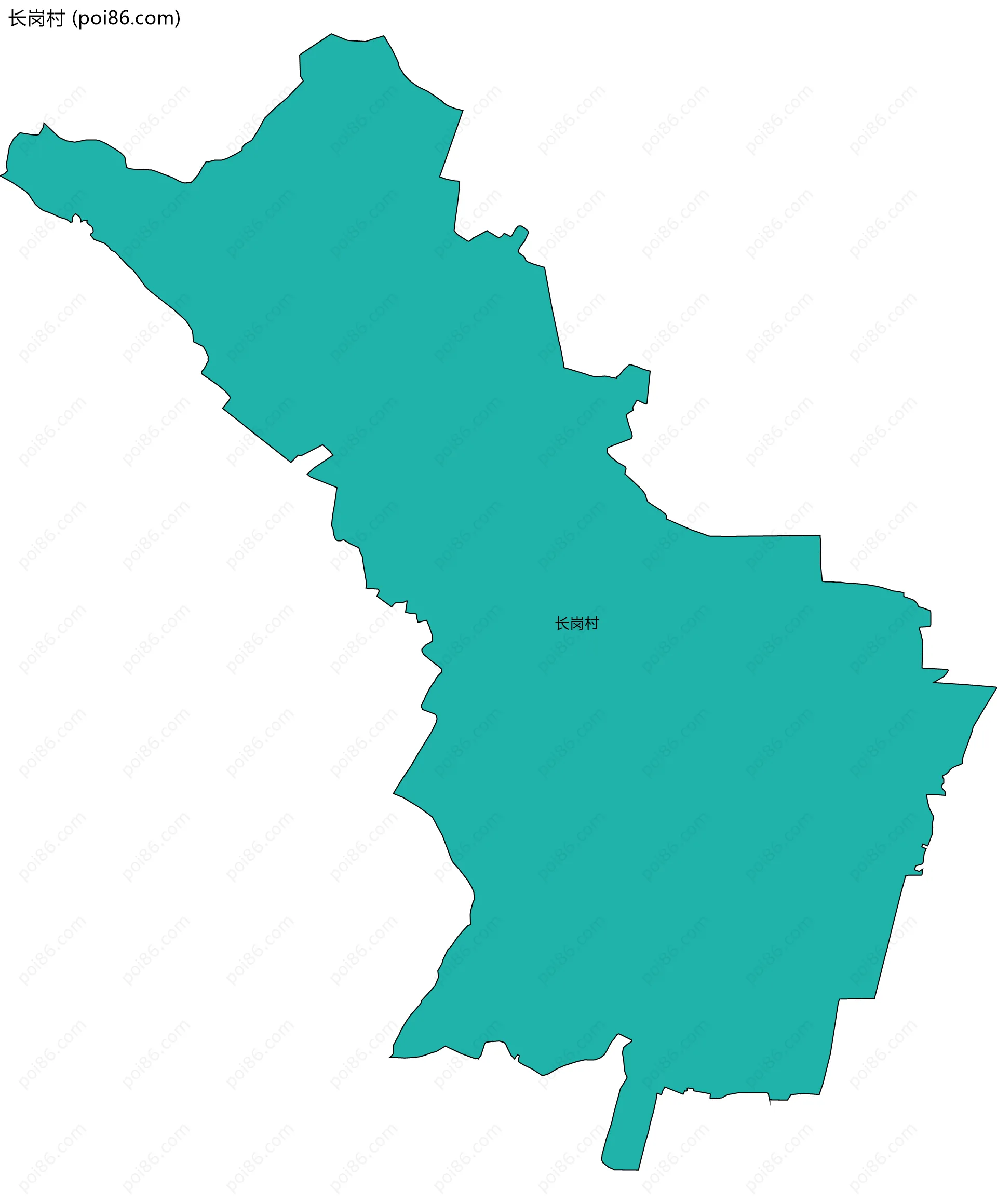 长岗村边界地图