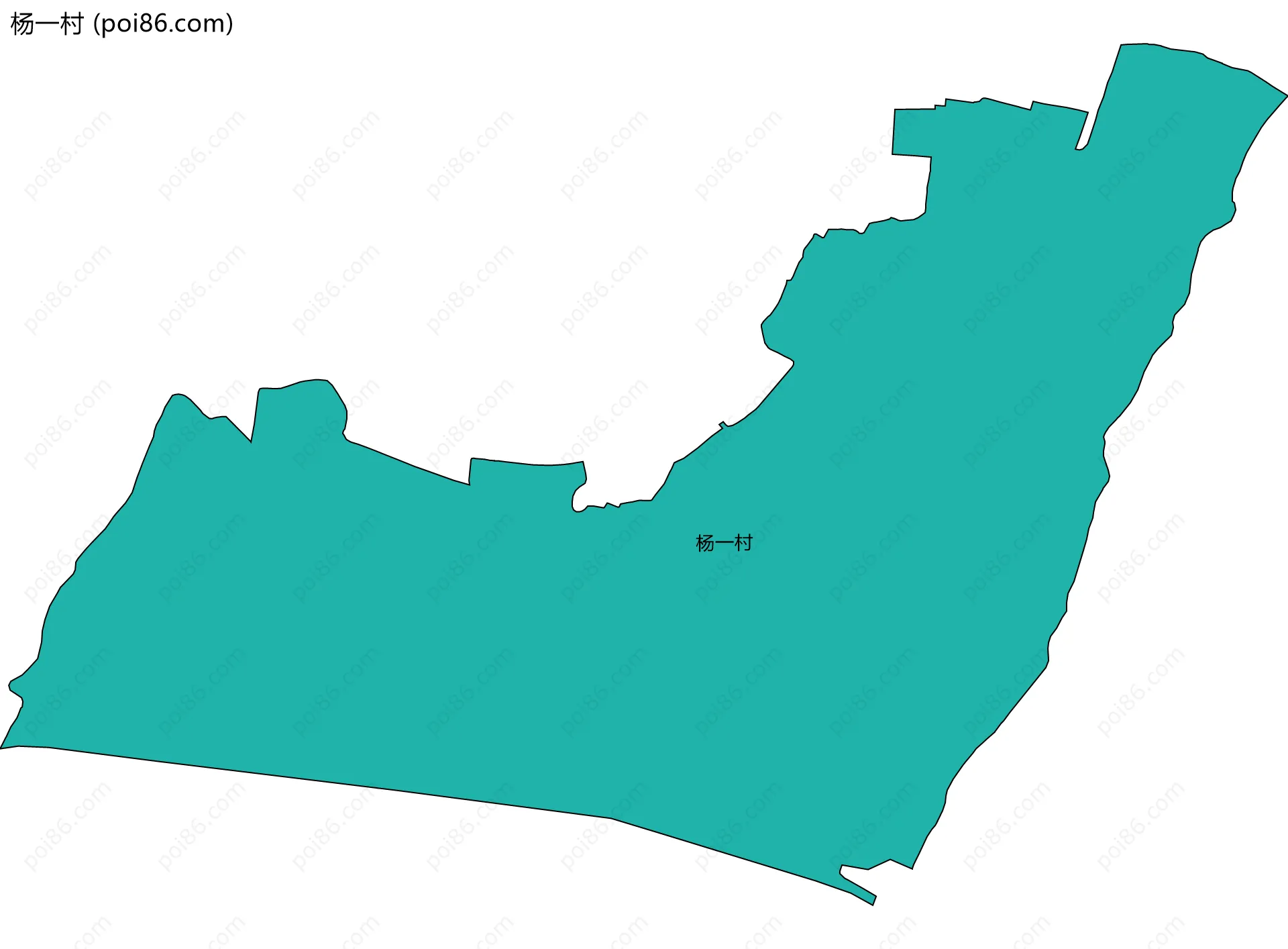 杨一村边界地图