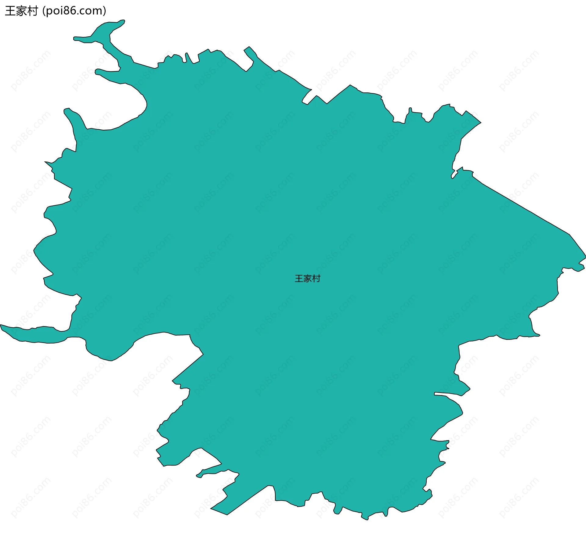 王家村边界地图