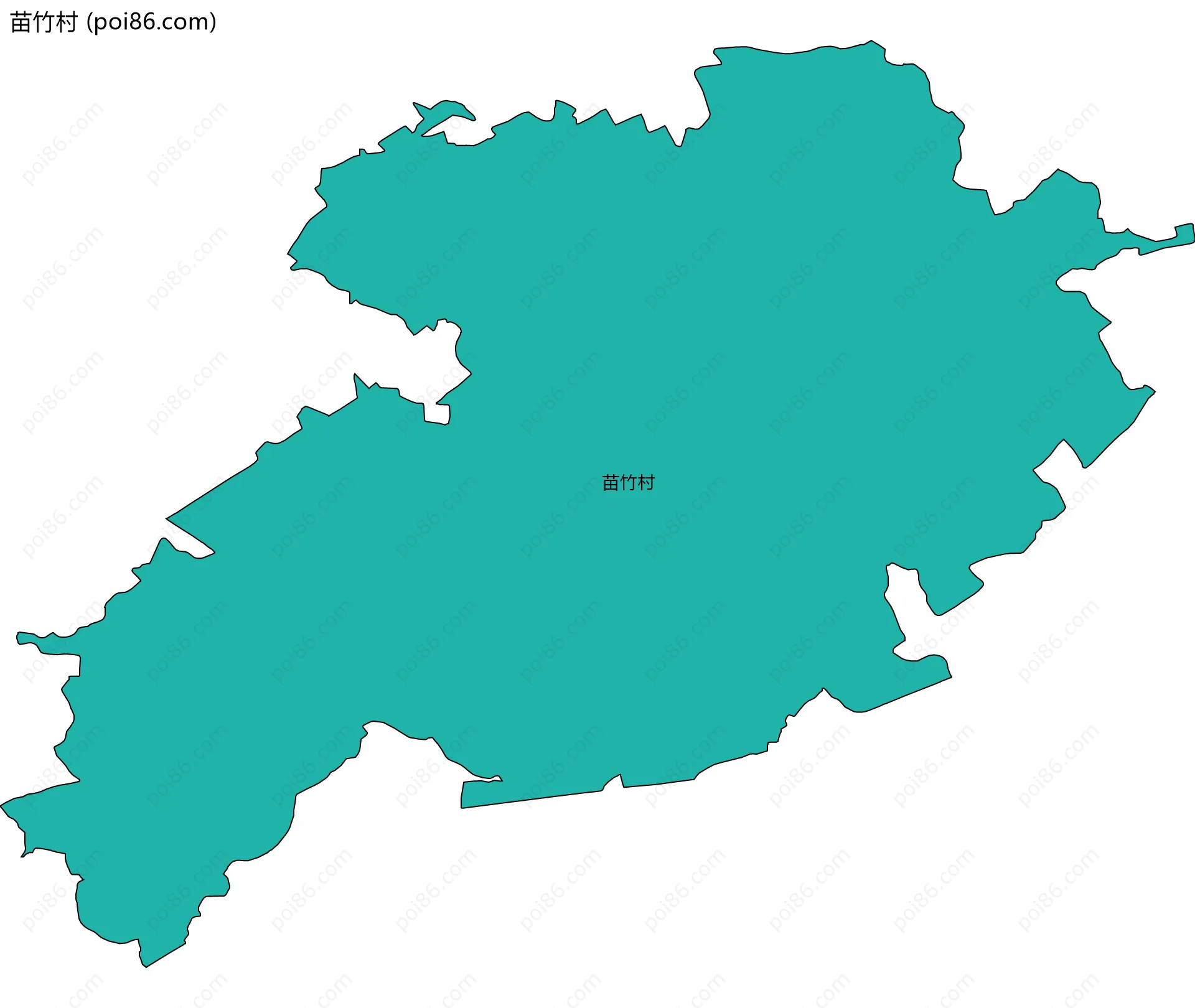 苗竹村边界地图