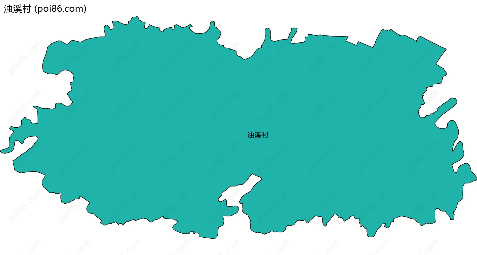 浊溪村边界地图