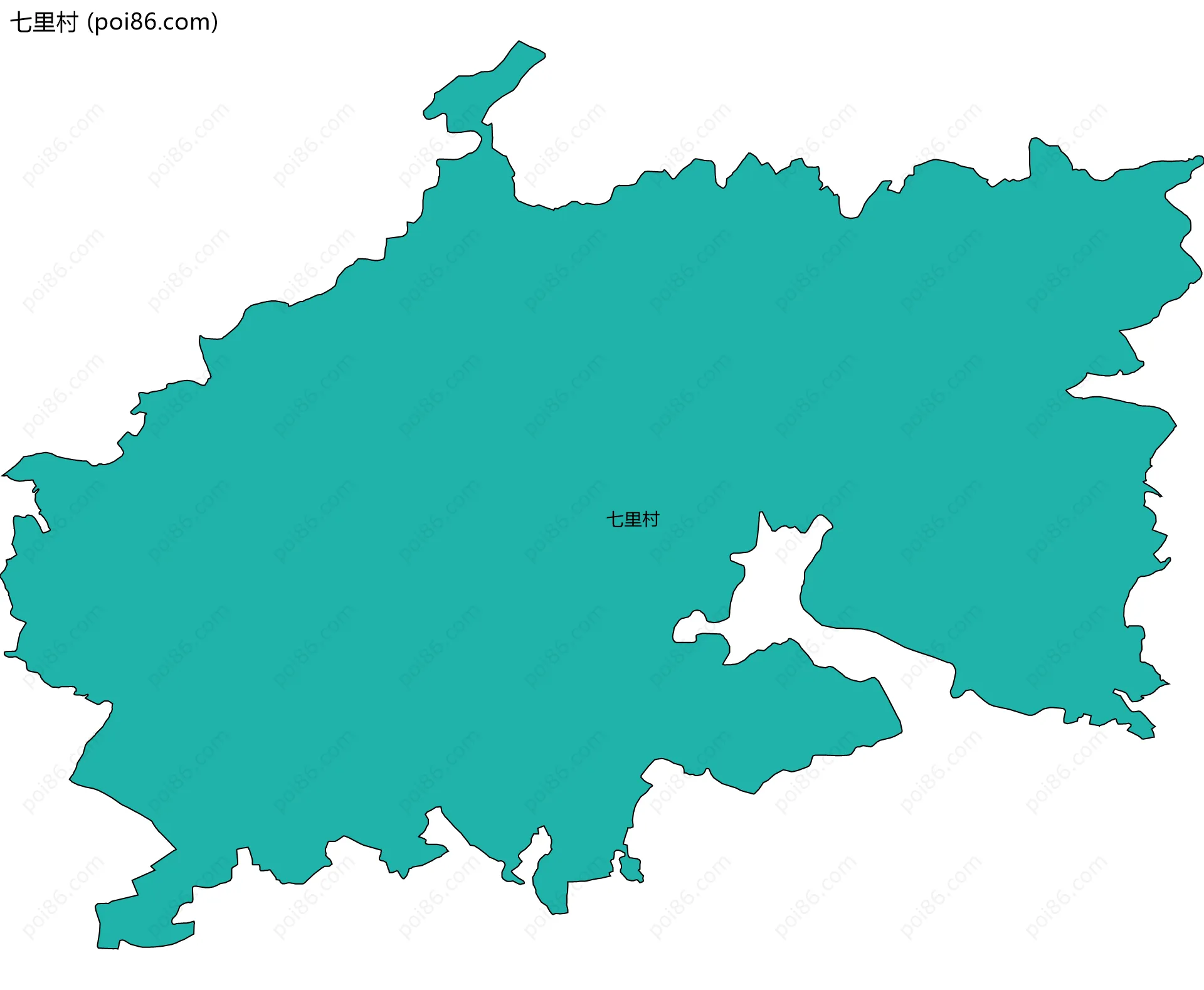 七里村边界地图