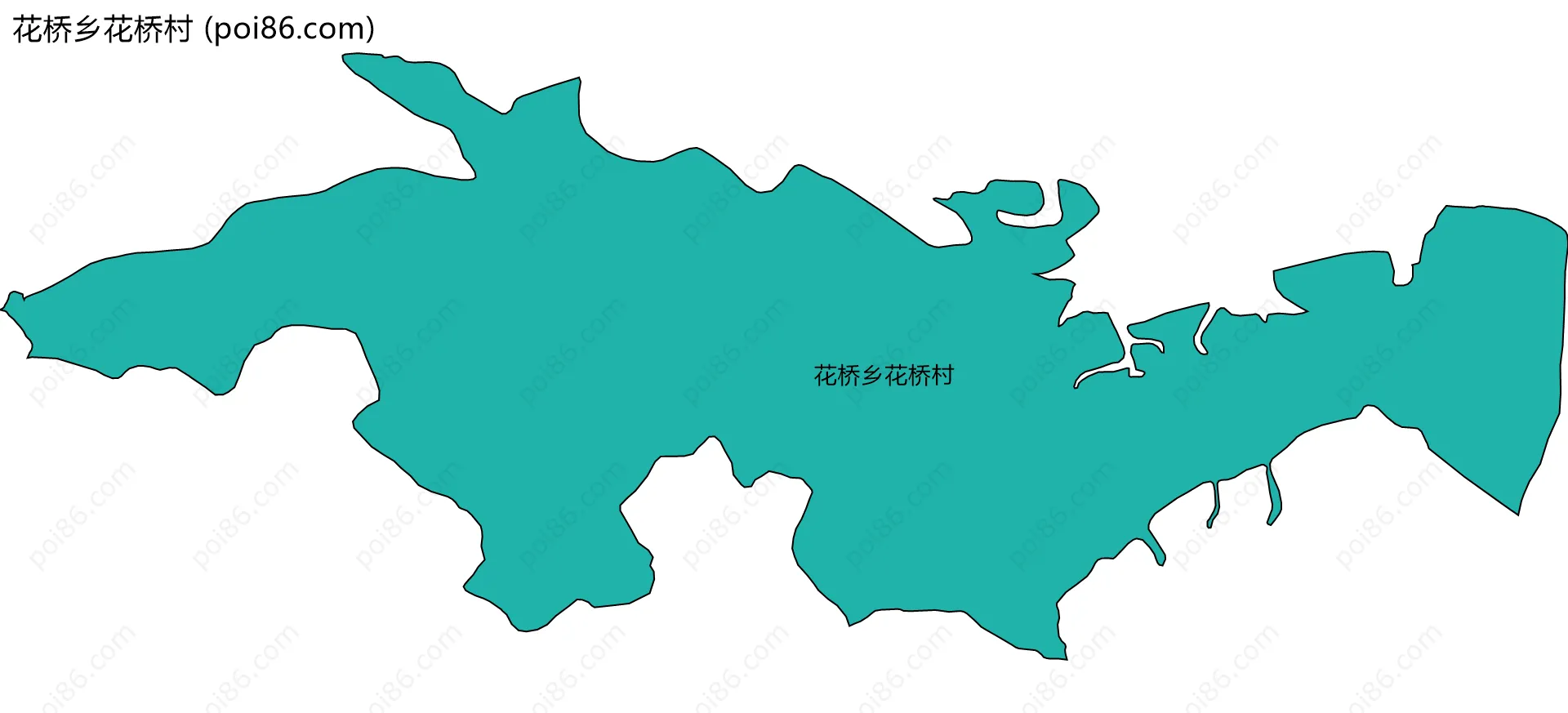 花桥乡花桥村边界地图