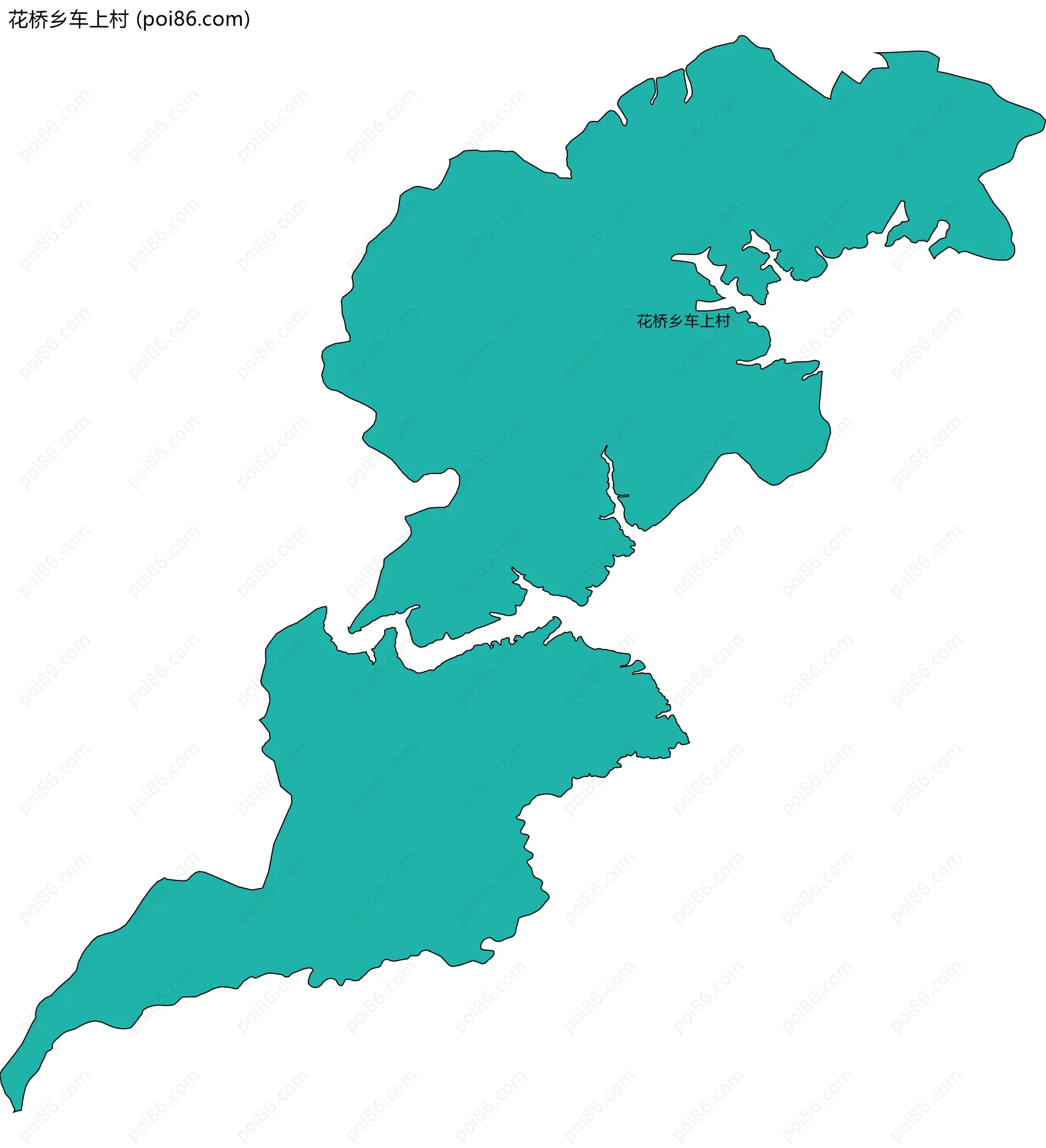 花桥乡车上村边界地图