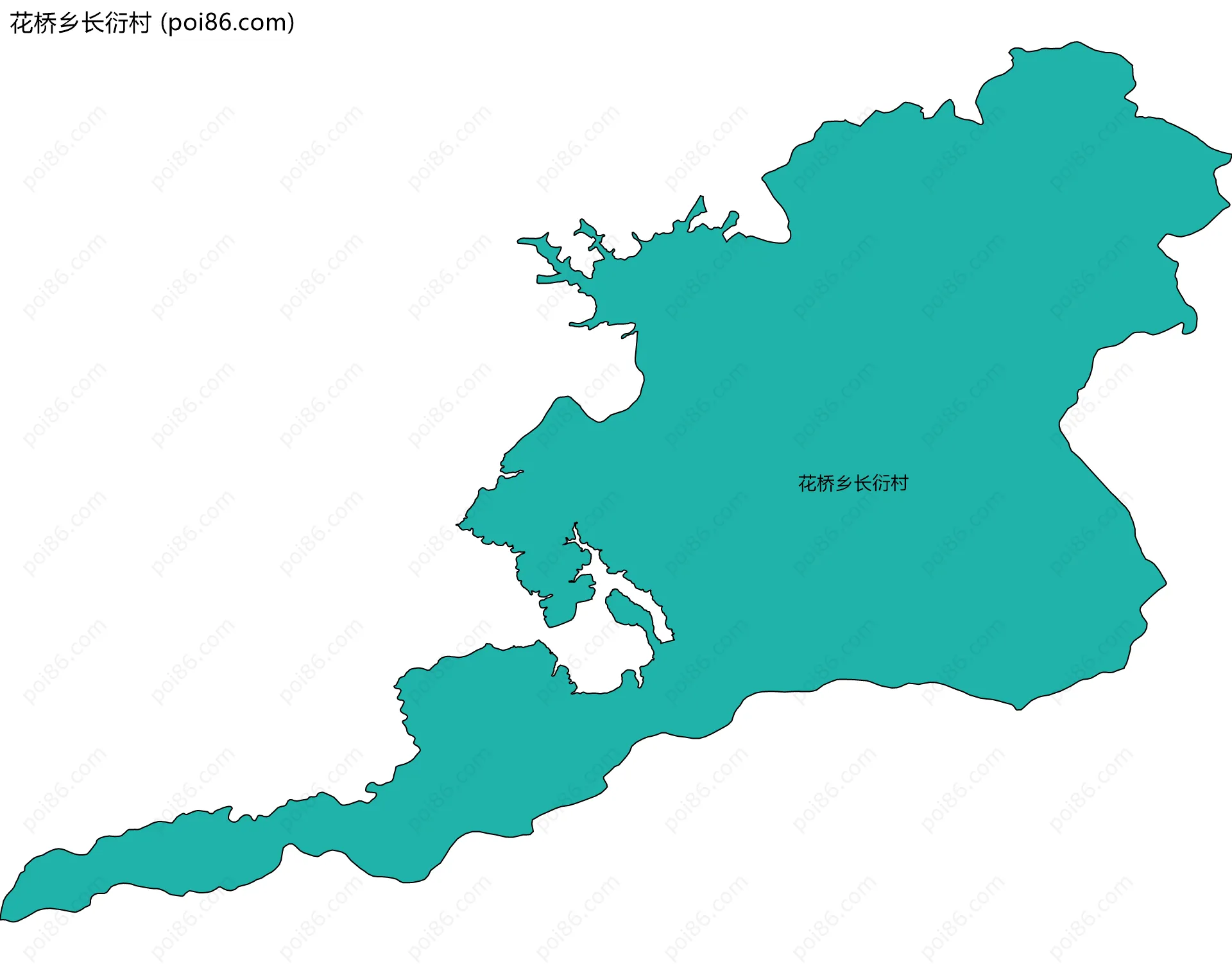 花桥乡长衍村边界地图