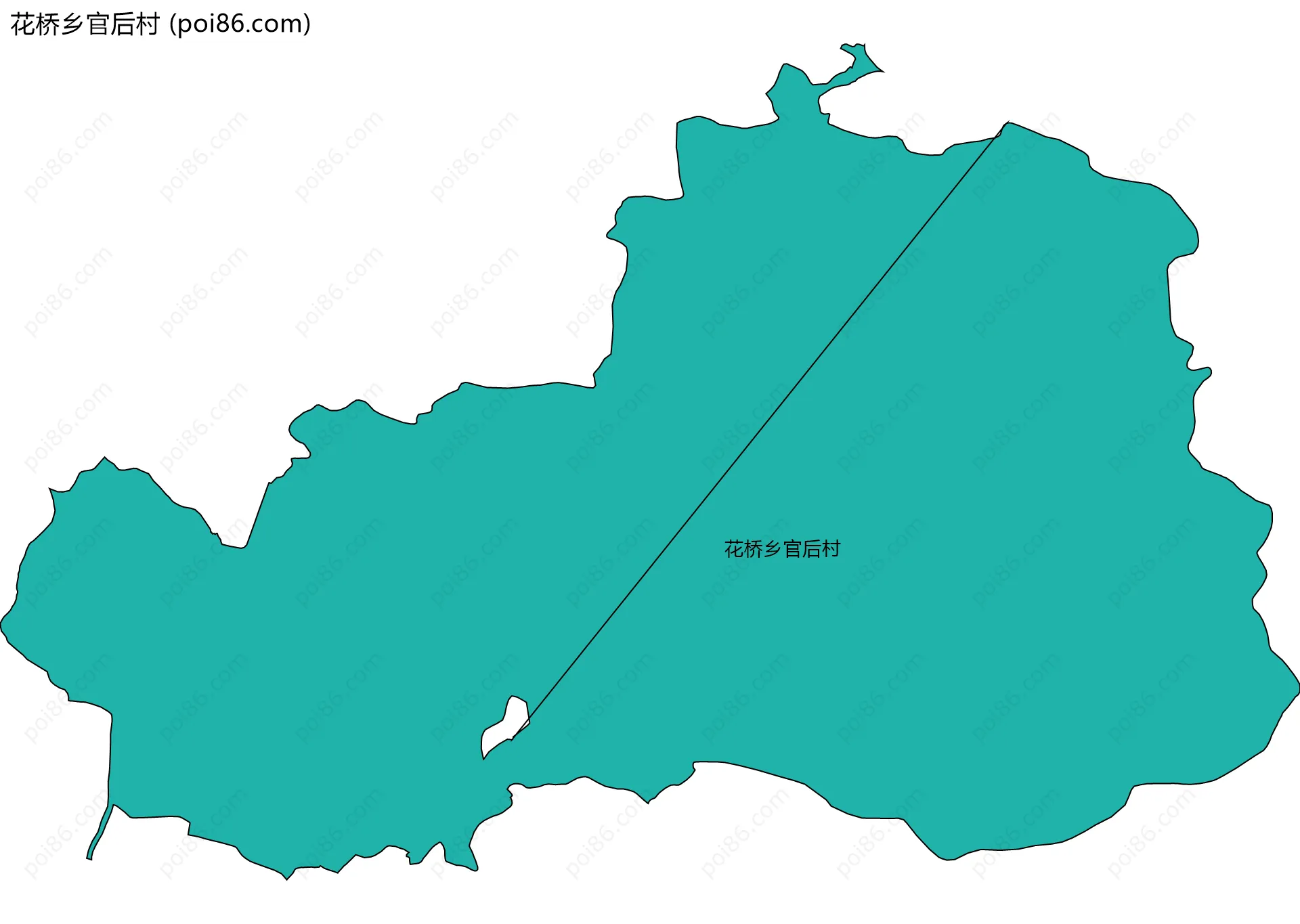 花桥乡官后村边界地图