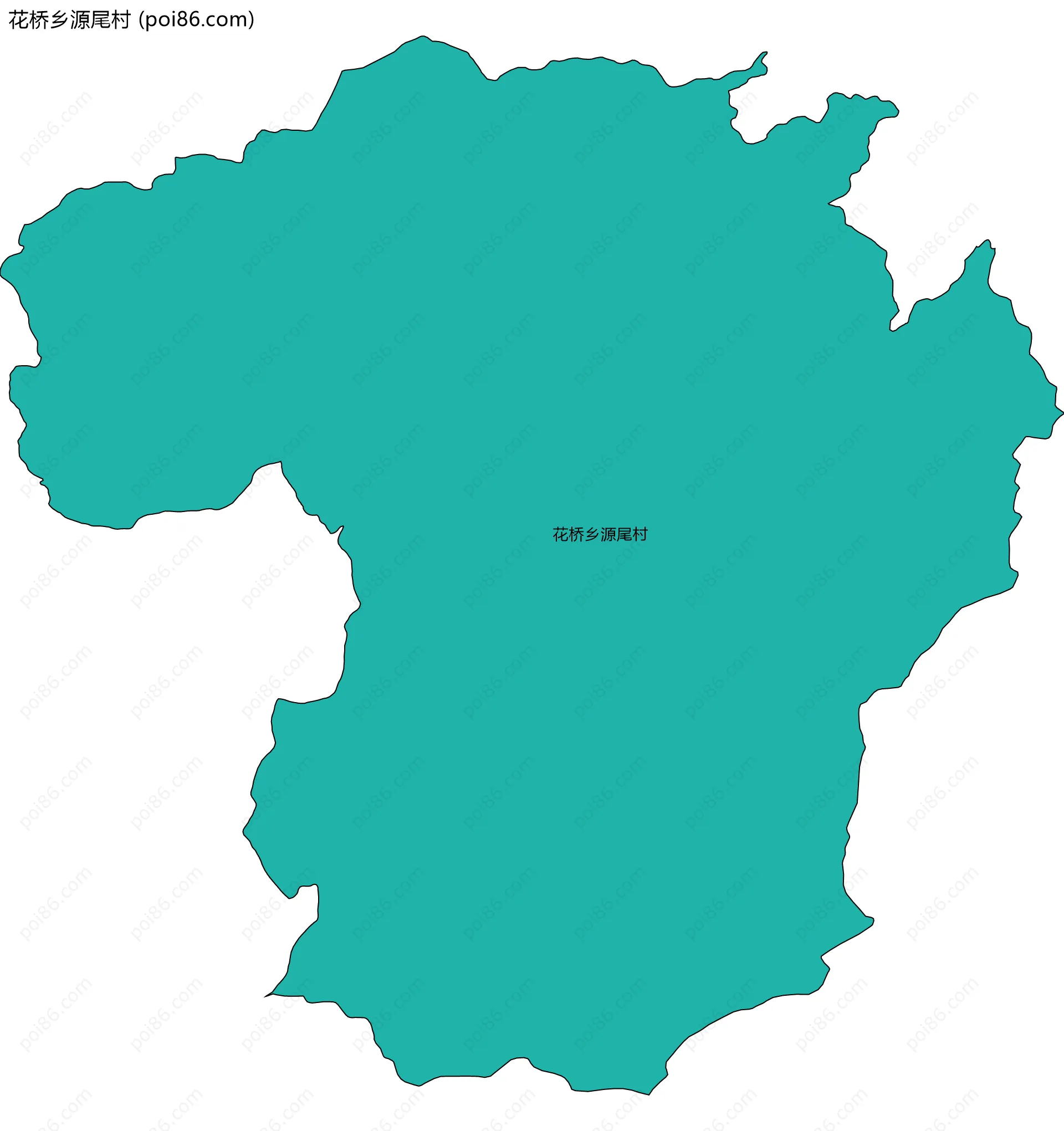 花桥乡源尾村边界地图